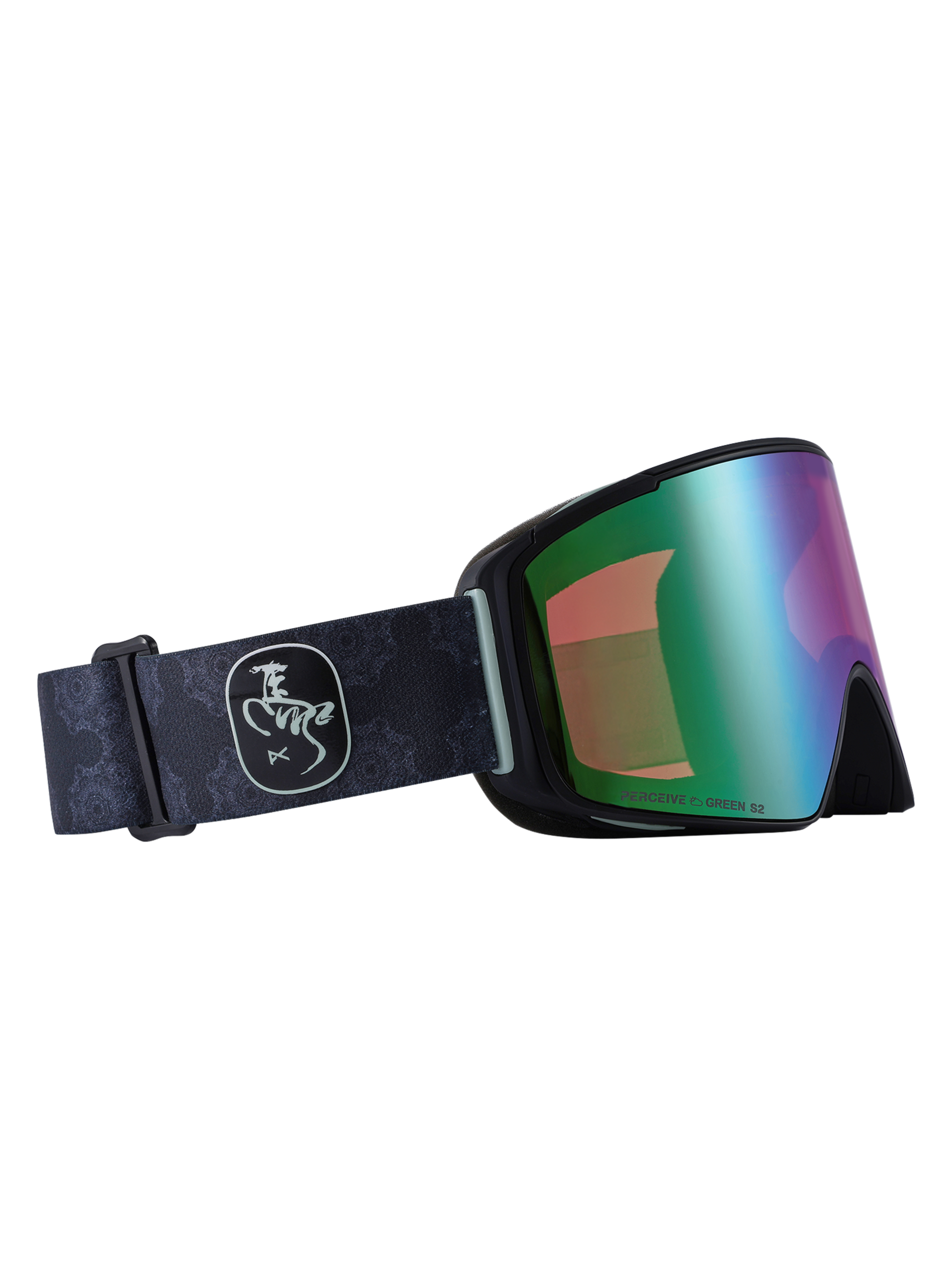 Product image of Anon Year of the Horse M4S Goggles (Cylindrical) + Bonus Lens + MFI® Face Mask[Variant:Frame: Black, Lens: Perceive Variable Green (22% / S2), Spare Lens: Perceive Sunny Onyx (6% / S4)]