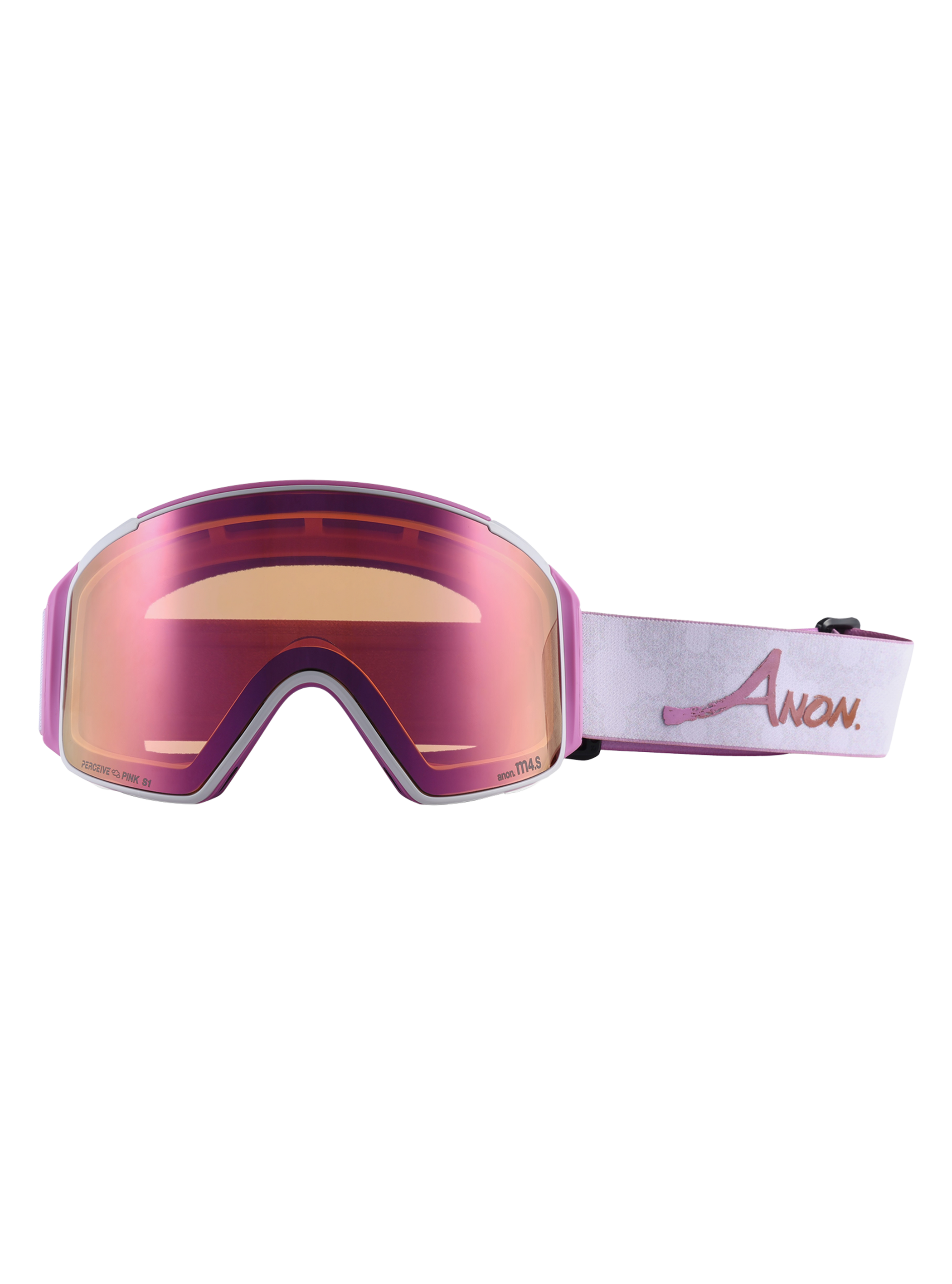 Product image of Anon Year of the Horse M4S Goggles (Cylindrical) + Bonus Lens + MFI® Face Mask[Variant:Frame: White, Lens: Perceive Cloudy Pink (53% / S1), Spare Lens: Perceive Sunny Onyx (6% / S4)]