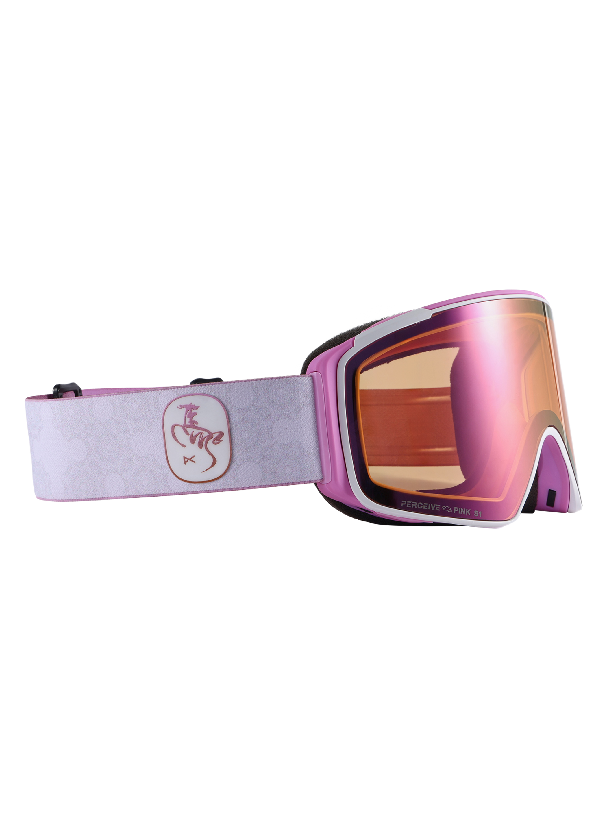 Product image of Anon Year of the Horse M4S Goggles (Cylindrical) + Bonus Lens + MFI® Face Mask[Variant:Frame: White, Lens: Perceive Cloudy Pink (53% / S1), Spare Lens: Perceive Sunny Onyx (6% / S4)]