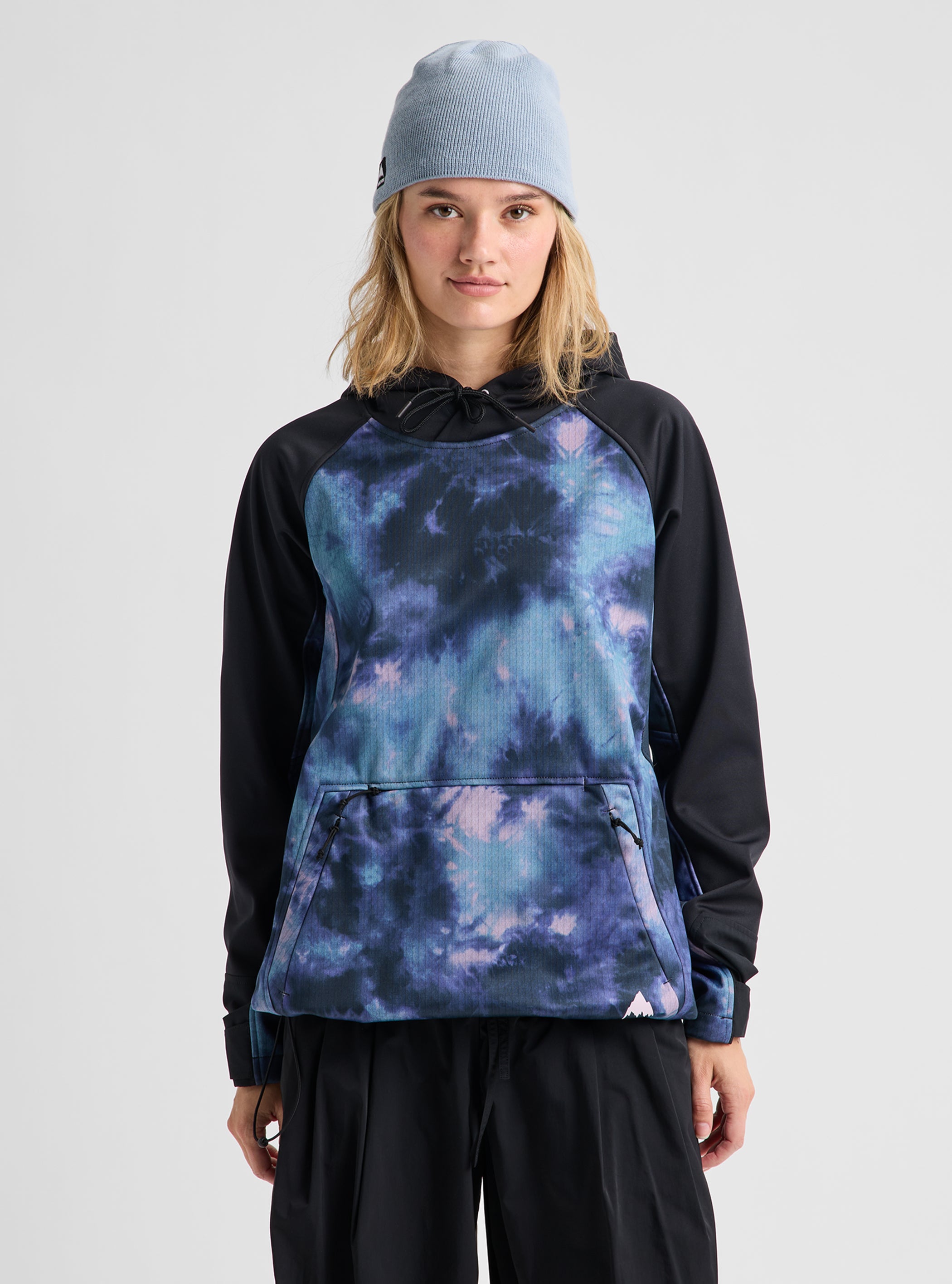 Product image of Burton Crown Weatherproof Riding Pullover Hoodie[Variant:Crystal Dye / True Black]
