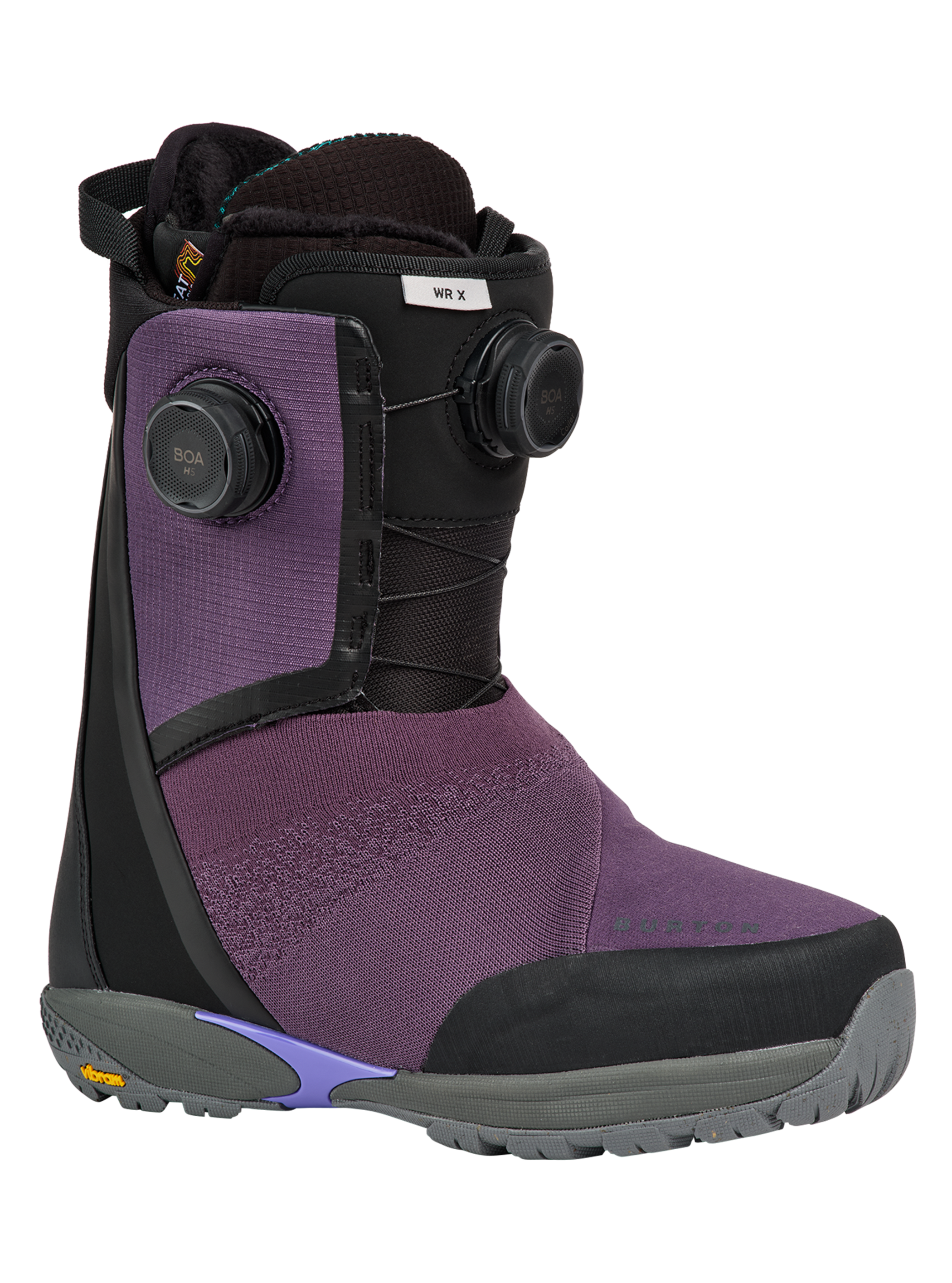 burton chloe snowboard boots black purple Boa Women's Size 6 Color White Condition Used Dial in the fit step on and ride Coco Snowboard Boots Women's