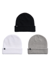 Product image of Burton DND Beanie (3 Pack)[Variant:True Black / Sharkskin / Stout White]