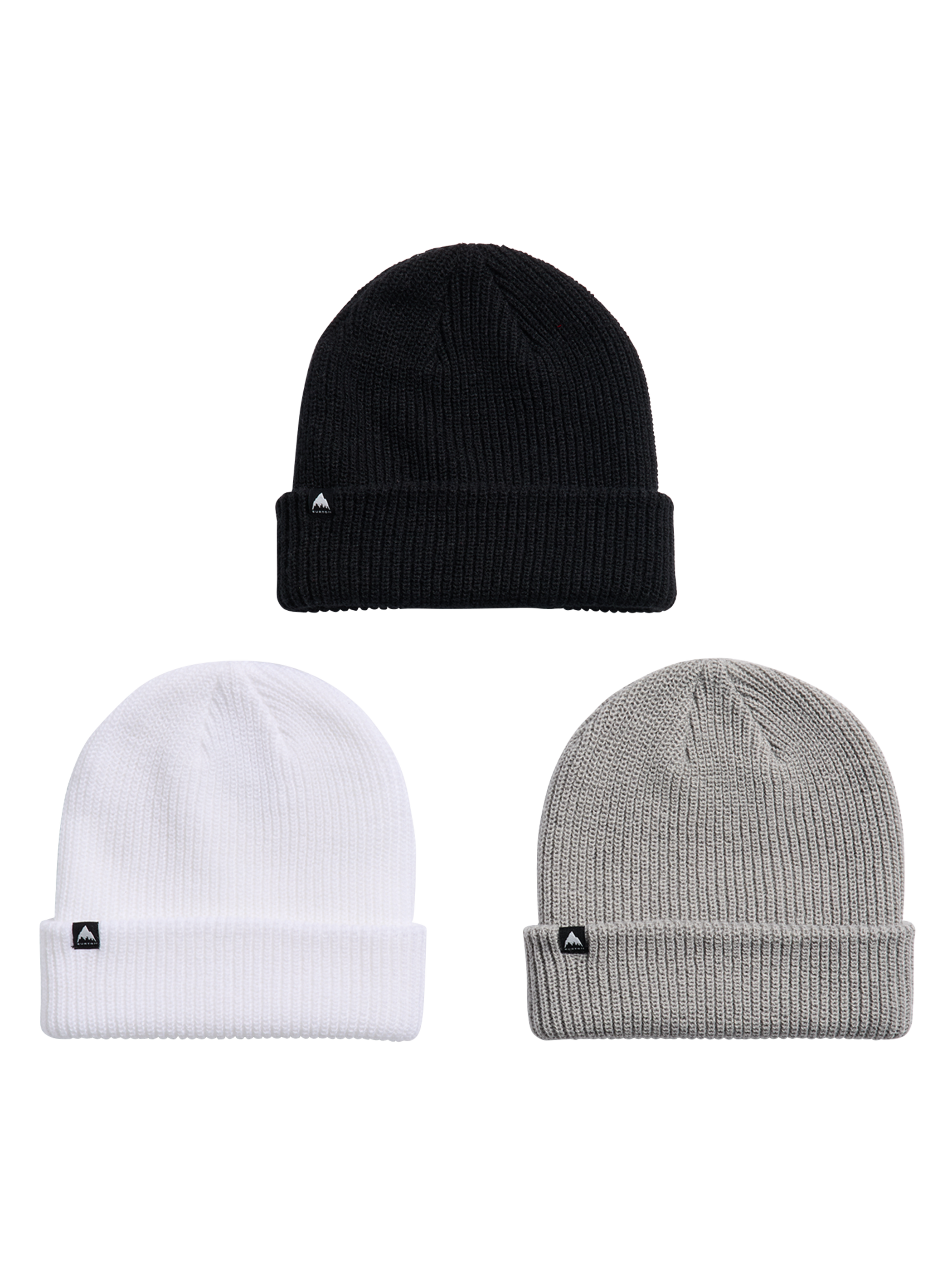 Product image of Burton DND Beanie (3 Pack)[Variant:True Black / Sharkskin / Stout White]