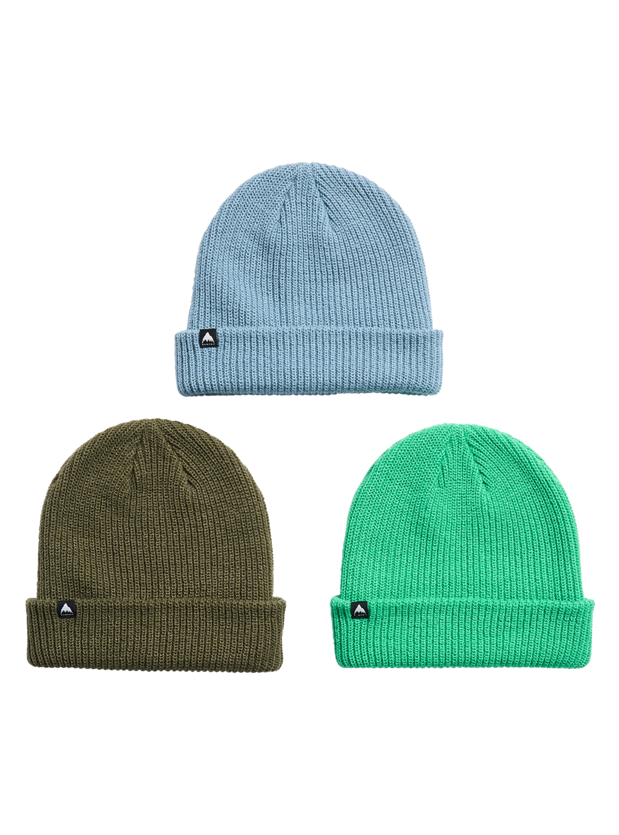 Product image of Burton DND Beanie (3 Pack)[Variant:Green Voltage / Airstream Blue / Dried Moss]
