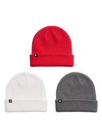 Product image of Burton DND Beanie (3 Pack)[Variant:Gray Cloud / Gotham Gray / Geranium Red]