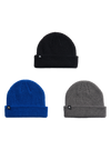Product image of Kids' Burton DND Beanie (3 Pack)[Variant:True Black / Gotham Gray / Twilight Blue]