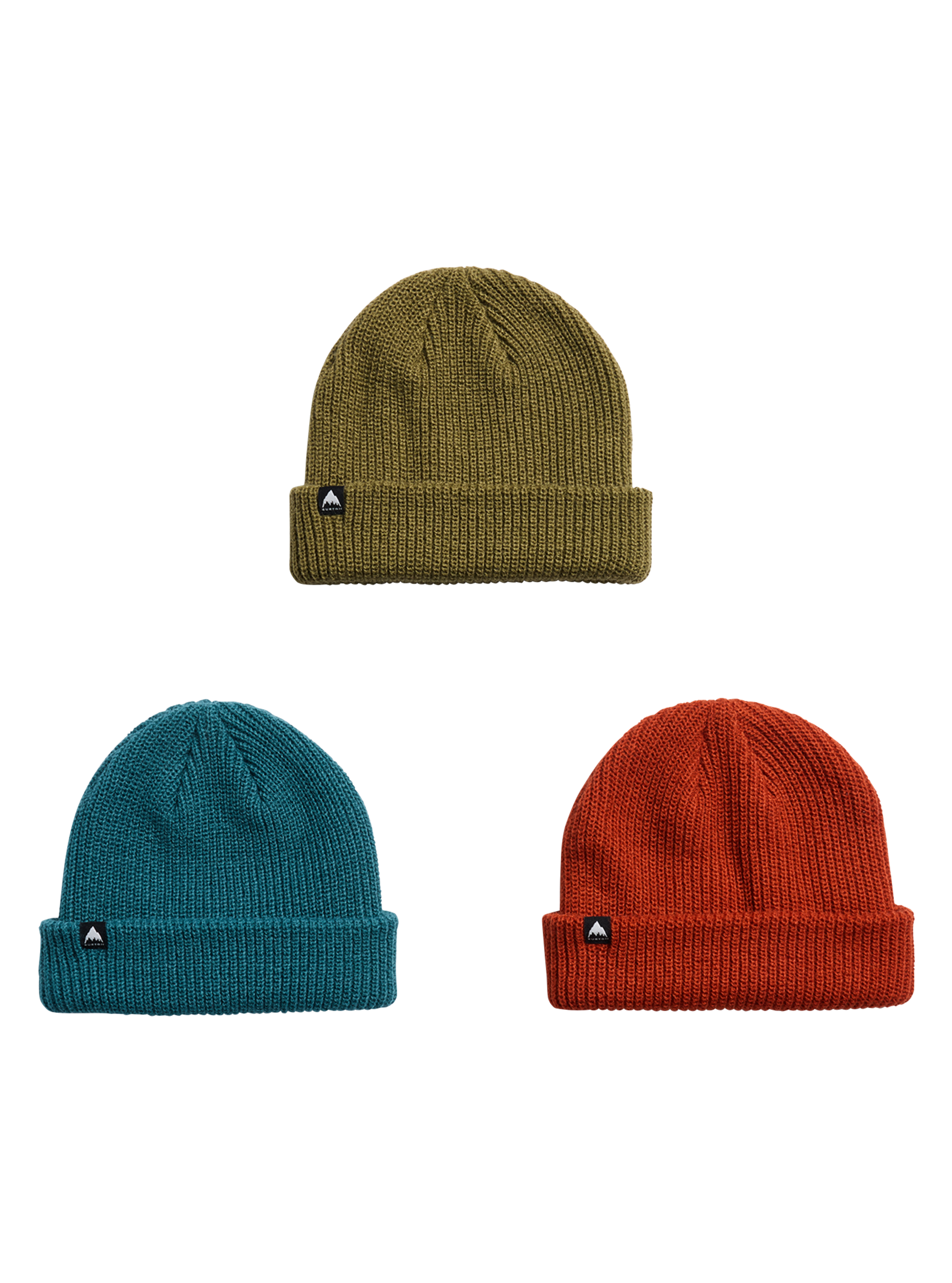 Product image of Kids' Burton DND Beanie (3 Pack)[Variant:Spiced Chai / Deep Emerald / Forest Moss]