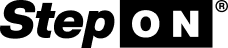 Step ON logo in black and white