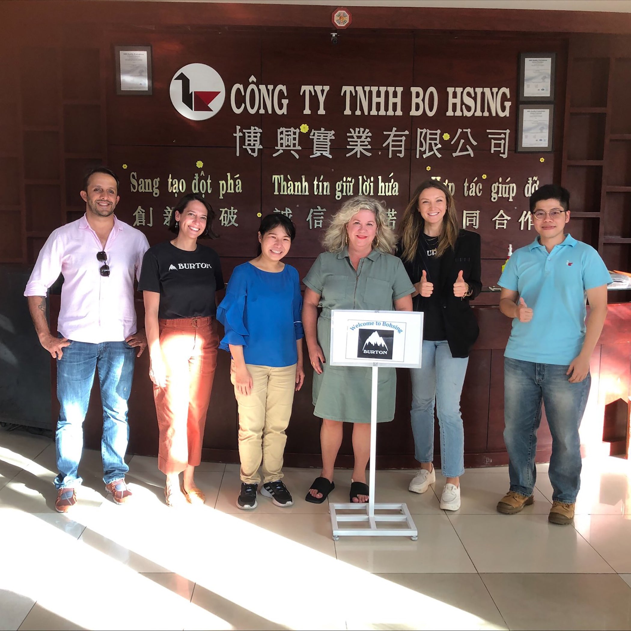Burton HQ Employees visit Bo Hsing