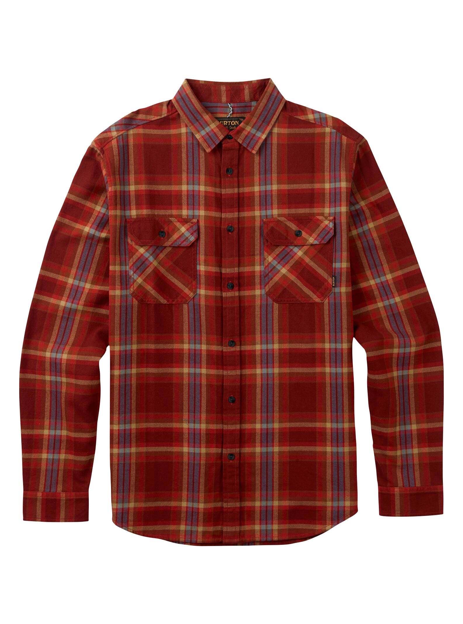 Burton - Chemise en flanelle Brighton homme, Fired Brick Balsam, S