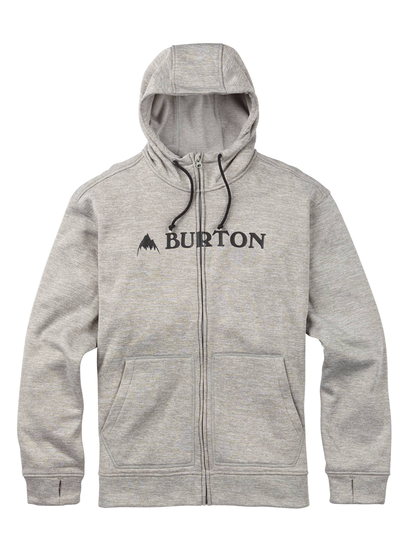 Burton – Sweat à capuche zippé Oak homme, Monument Heather, L
