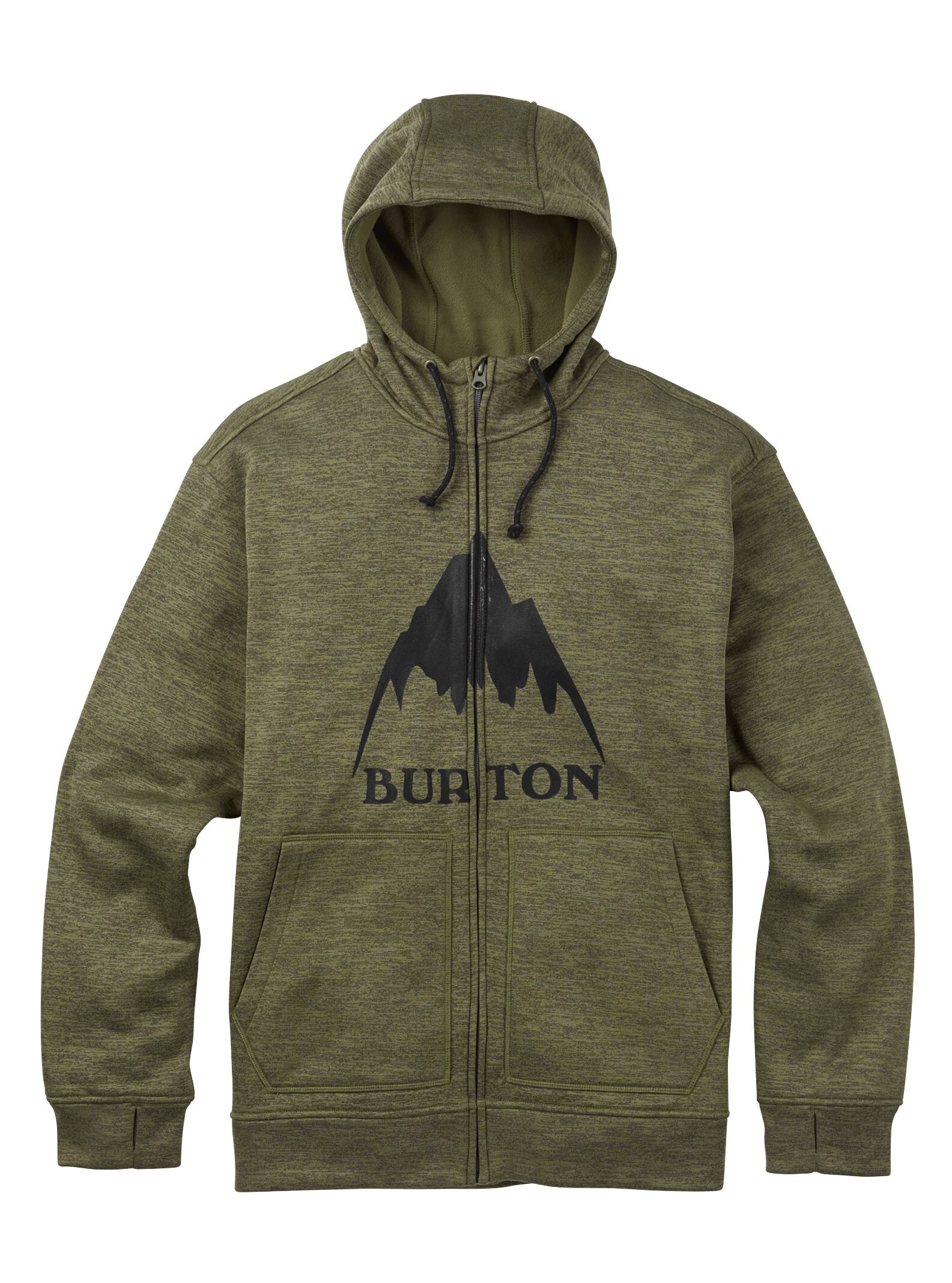 Burton – Sweat à capuche zippé Oak homme, Dusty Olive Heather, S