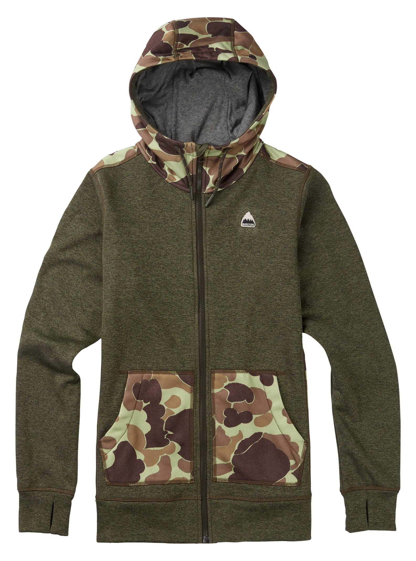 Burton – Sweat zippé Quartz femme, Dusty Olive Heather, M