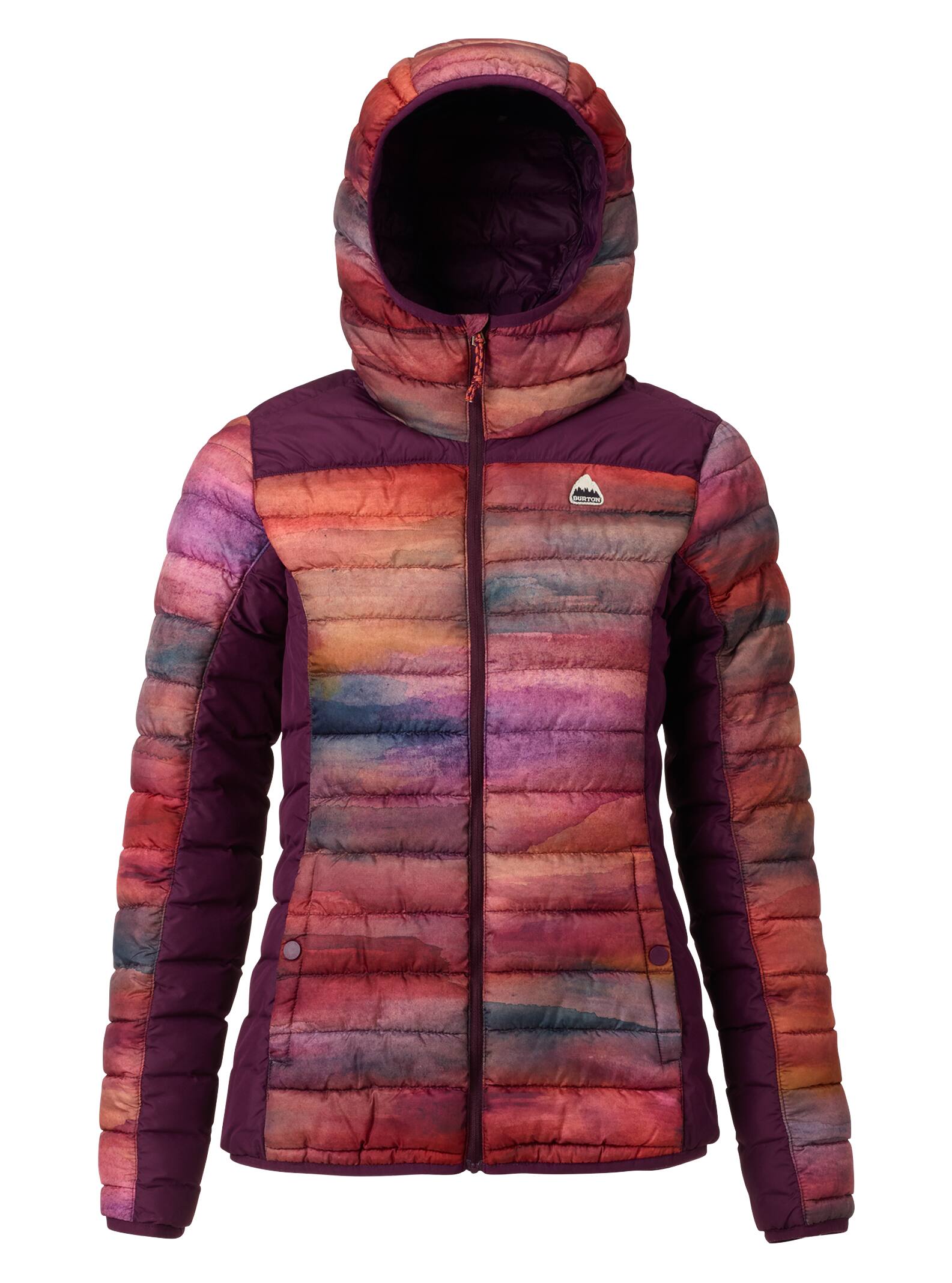 Burton – Veste femme à capuche en duvet synthétique Evergreen, Sedona / Starling, L