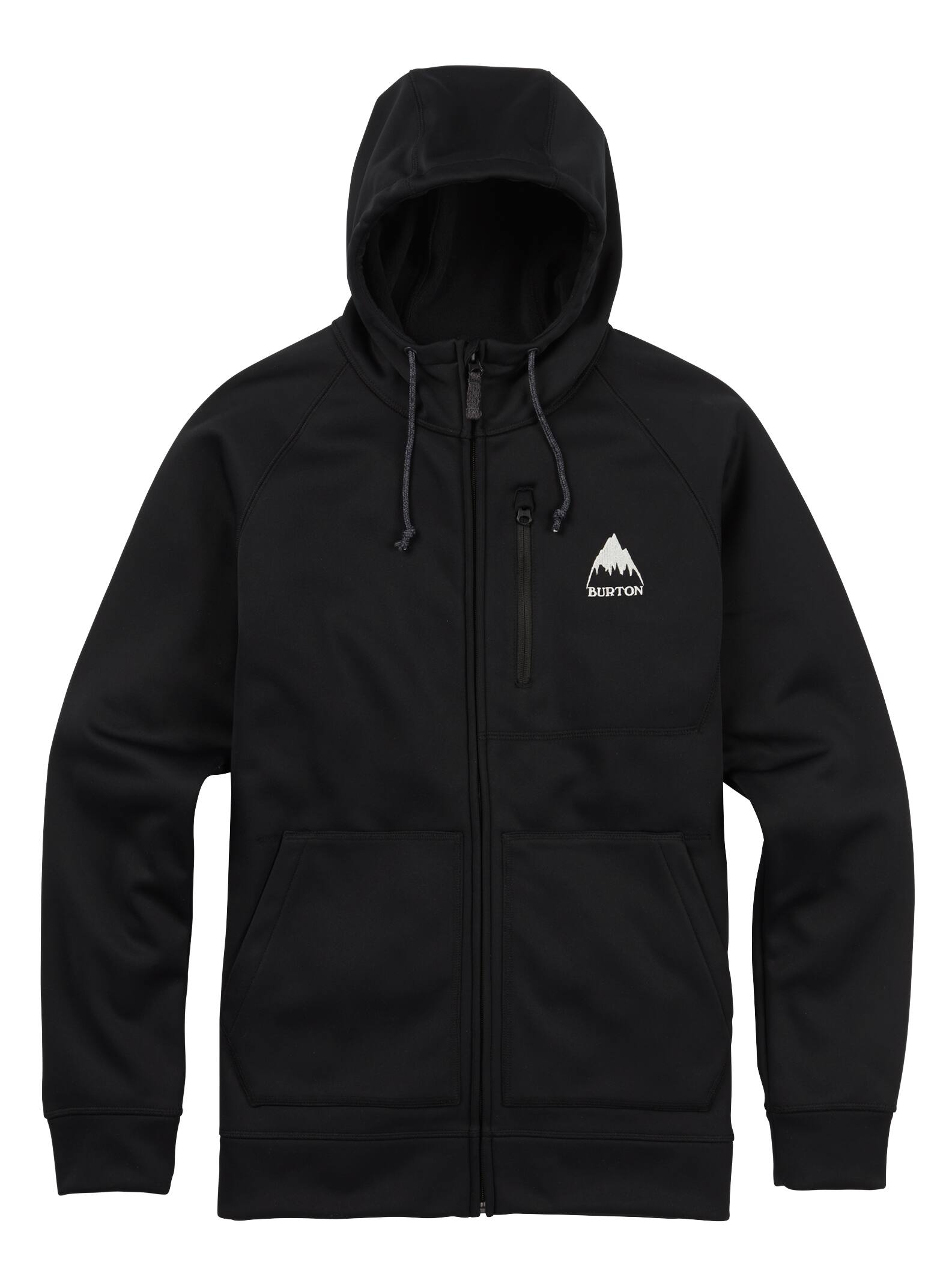 Burton – Sweat à capuche zippé et coutures collées homme, True Black, L