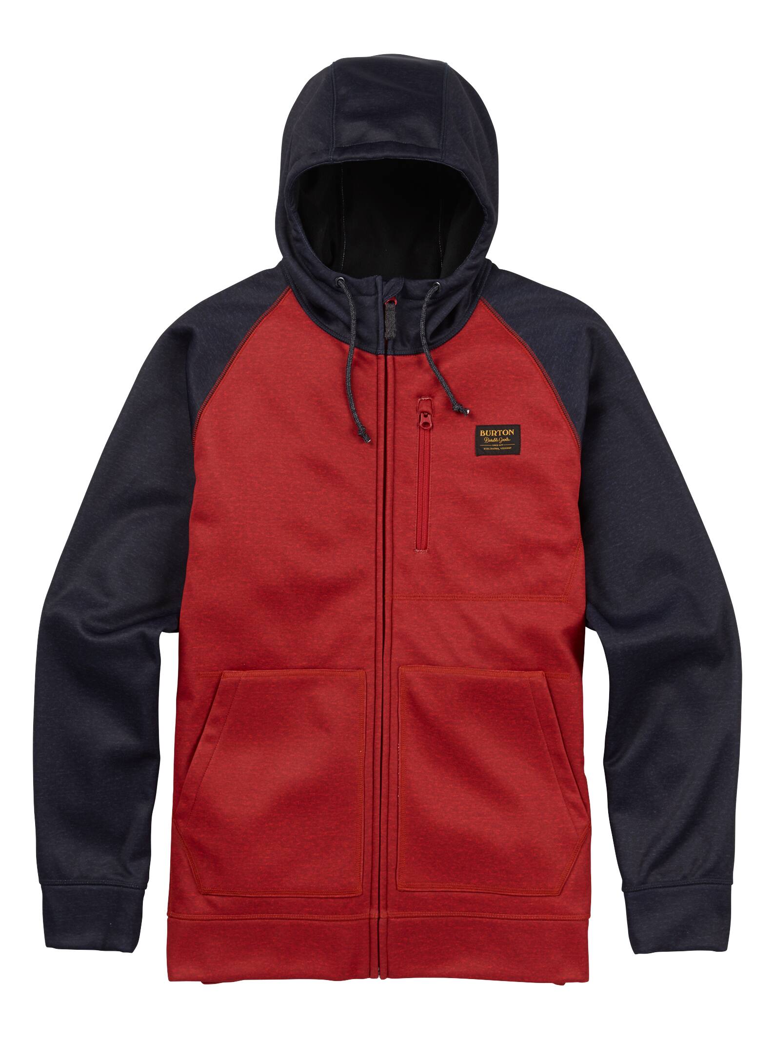 Burton – Sweat à capuche zippé et coutures collées homme, Bitters Heather, L