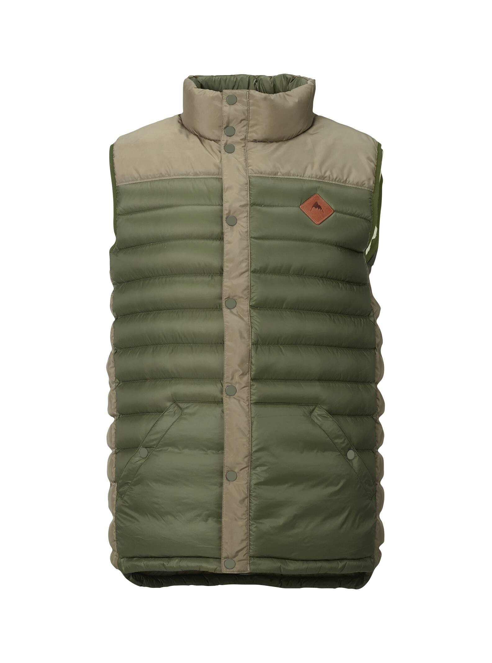 Burton – Veste sans manches Insulator en duvet Evergreen homme, Dusty Olive / Rucksack, M