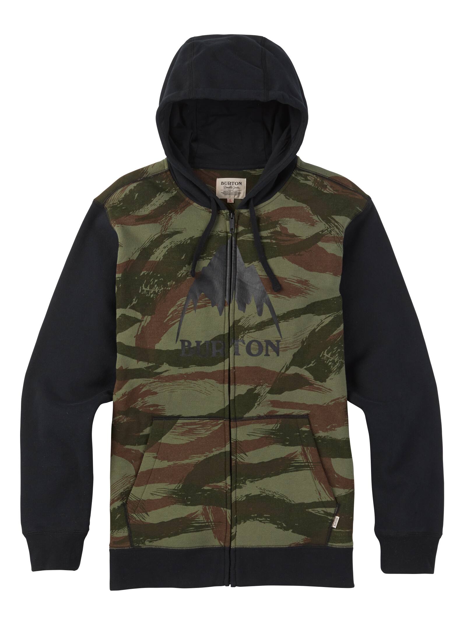 Burton – Sweat à capuche zippé coupe classique Mountain High homme, Brush Camo, L