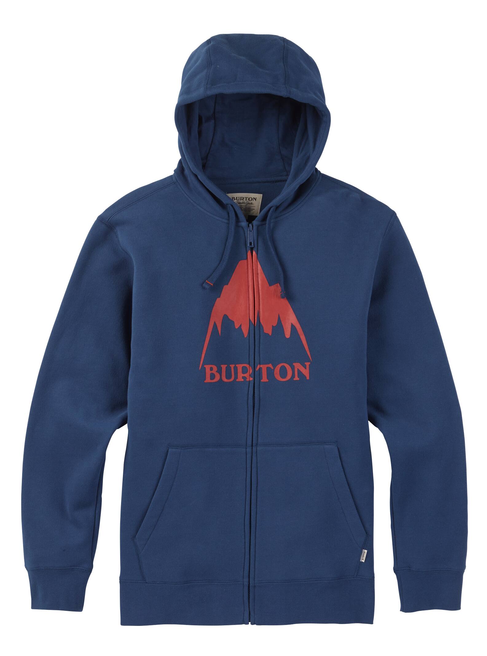 Burton – Sweat à capuche zippé coupe classique Mountain High homme, Indigo, M