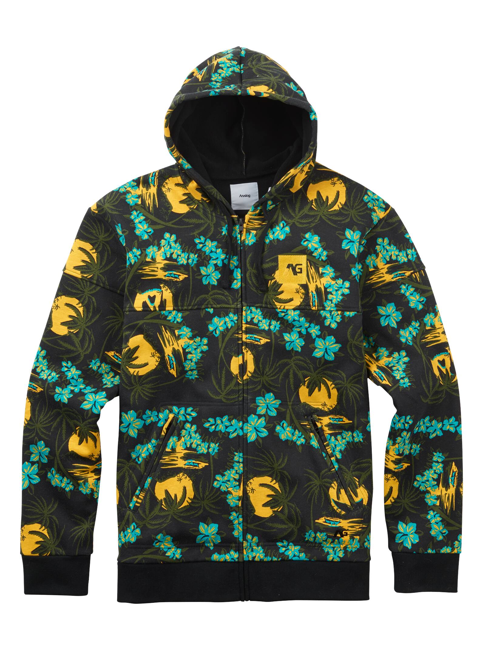 Burton Analog – Polaire à coutures collées Kincaid homme, Psychedelic Hawaii, L