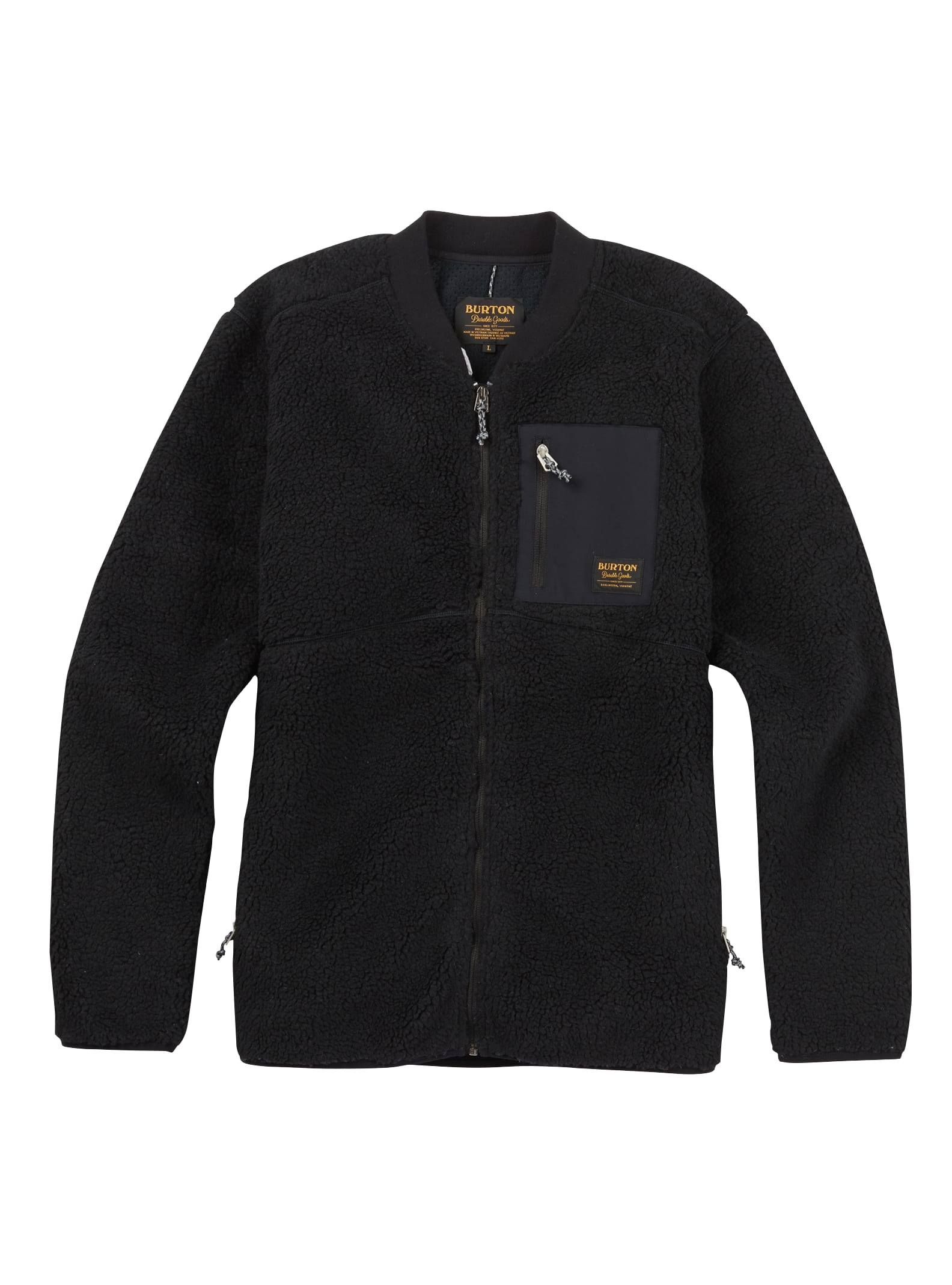 Burton – Polaire zippée Grove homme, True Black, XL