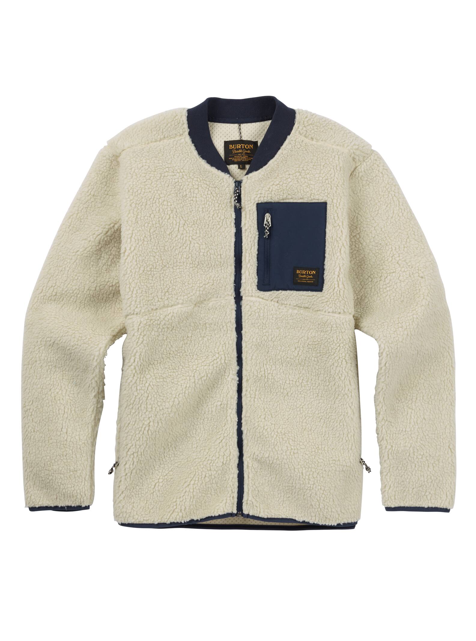 Burton – Polaire zippée Grove homme, Bone White, L