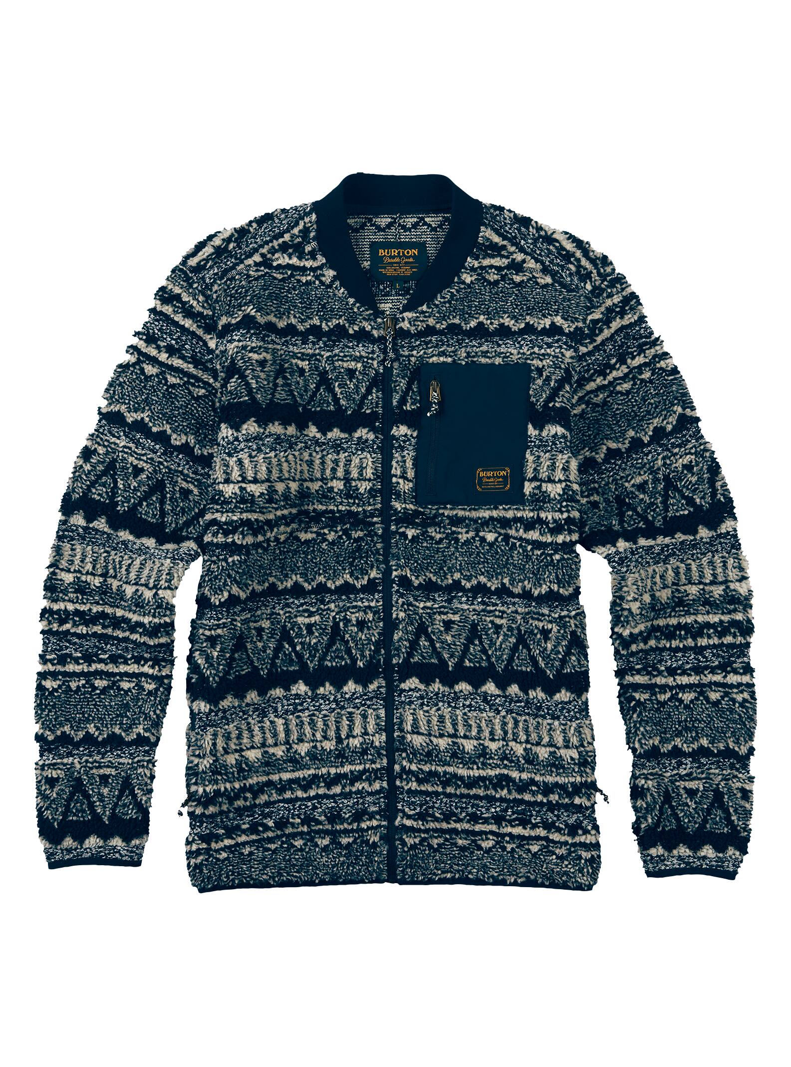 Burton – Polaire zippée Grove homme, Mood Indigo Jacquard, M