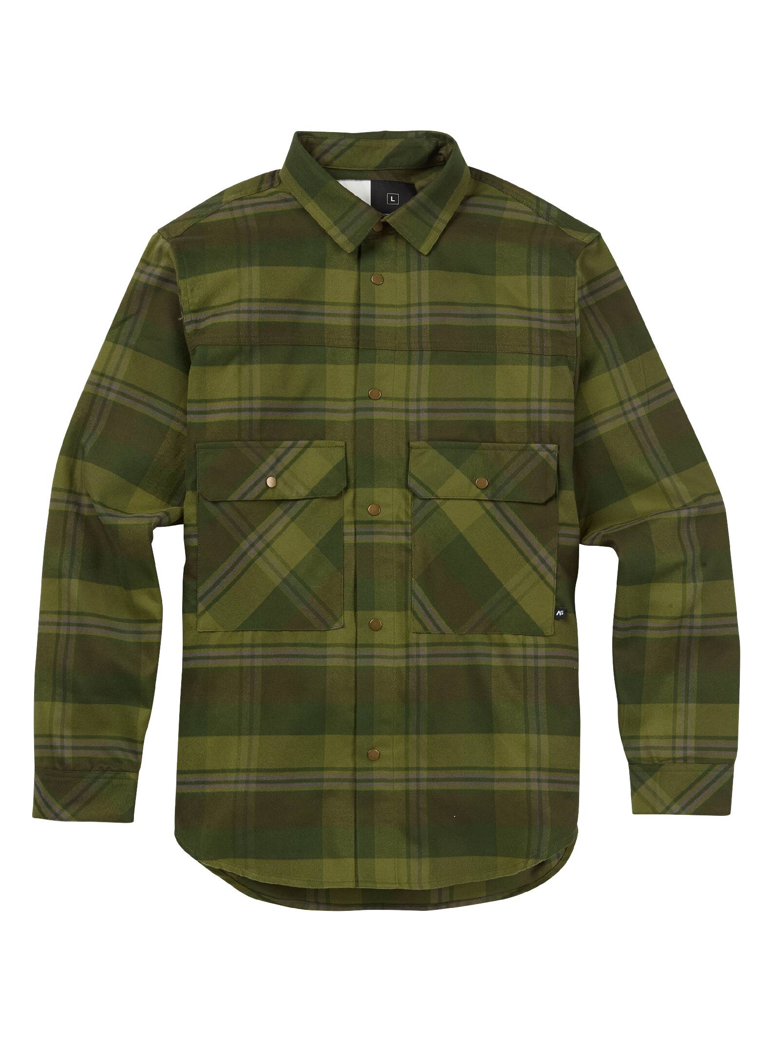 Burton Analog – Chemise en flanelle ATF Operative homme, Olive Branch Crown Plaid, L
