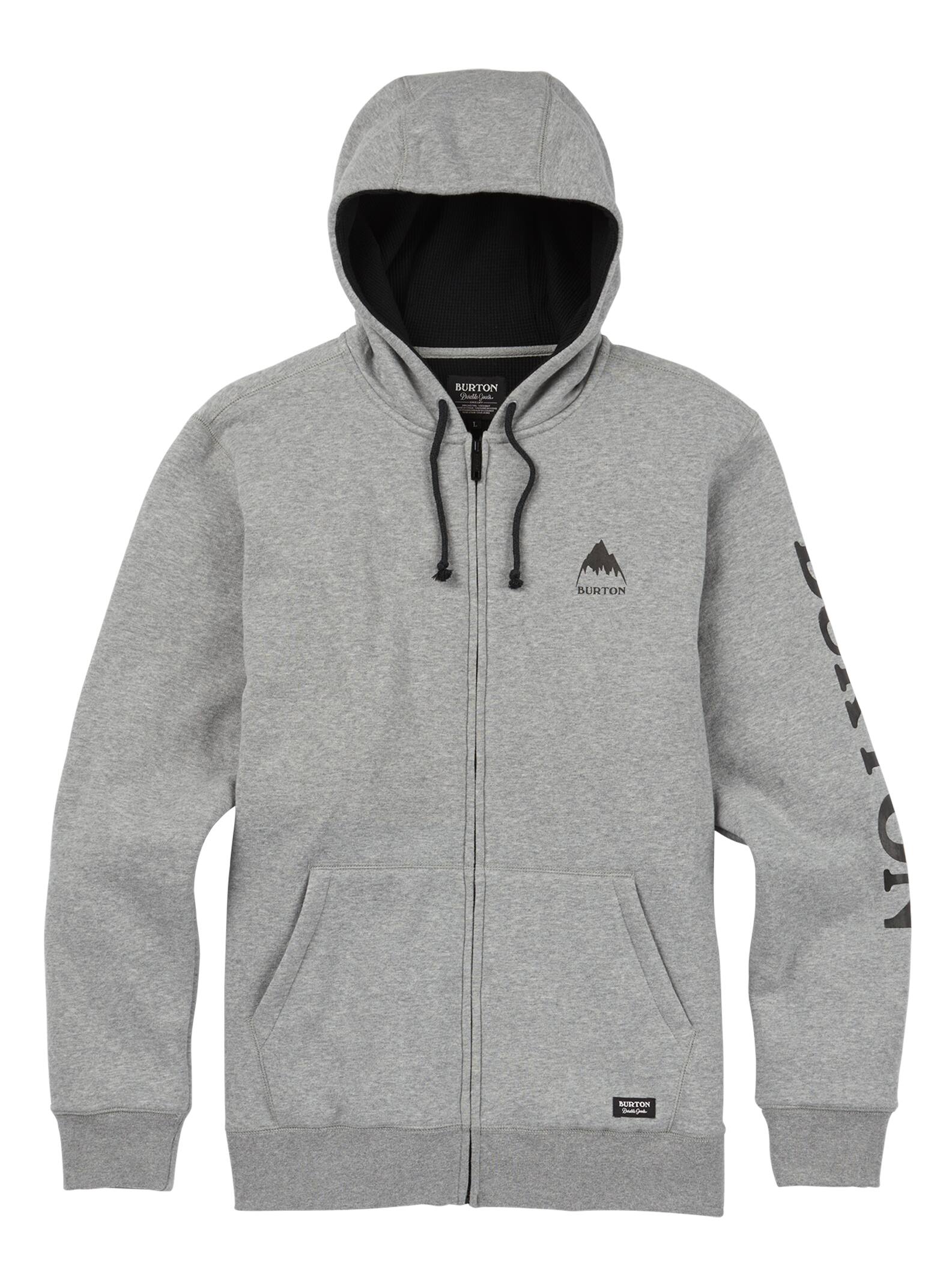 Burton – Sweat à capuche zippé Elite homme, Gray Heather, L