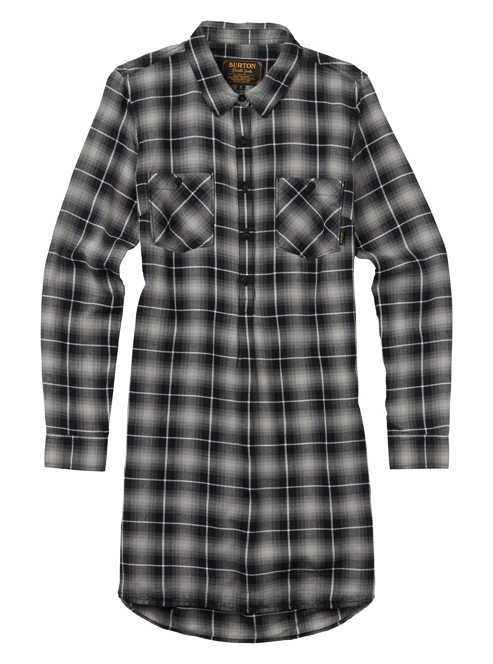 Burton – Tunique en flanelle Grace femme, True Black Haze Plaid, XL