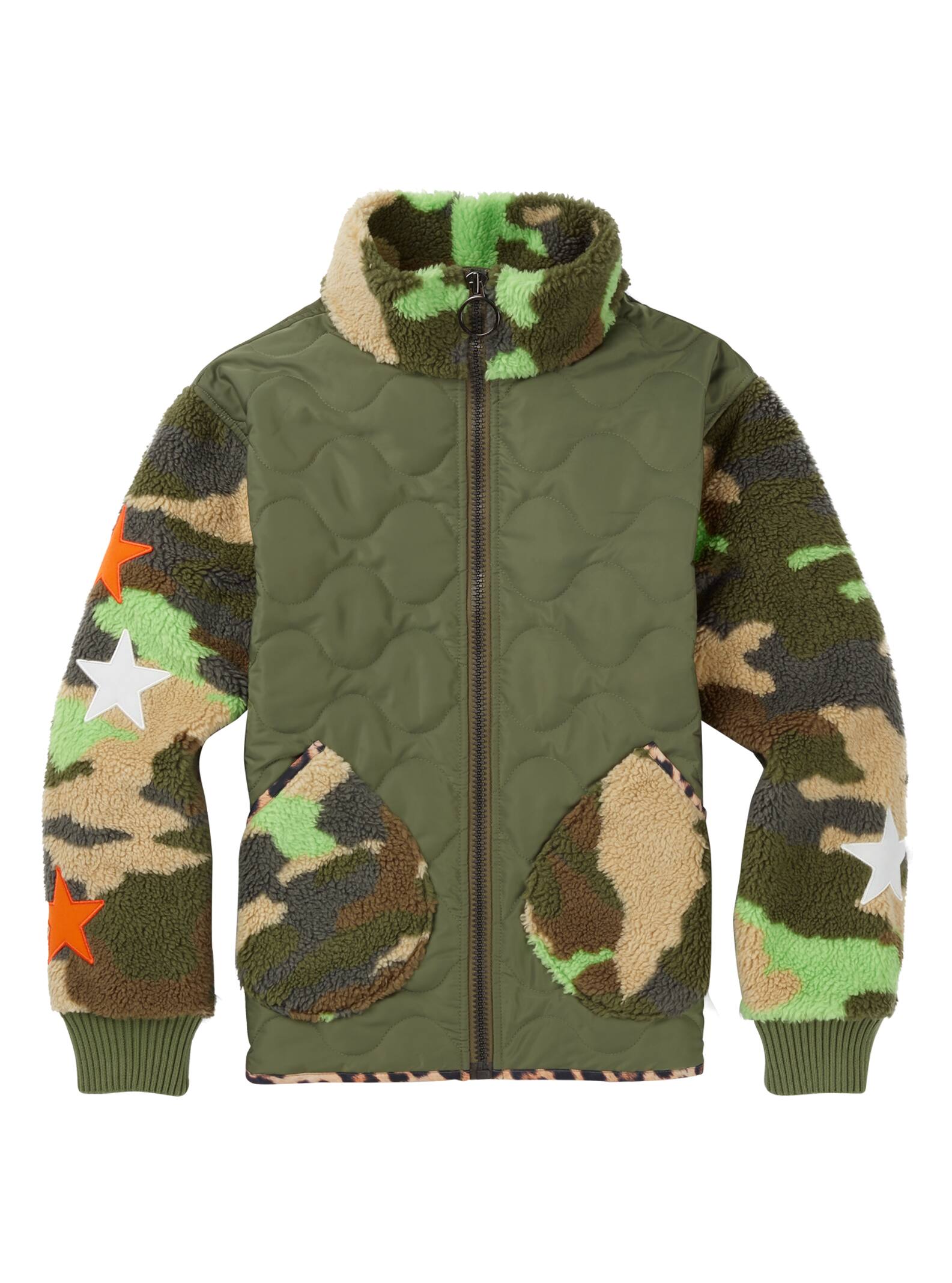 Burton Women's L.A.M.B. x Vivid Truth Fleece Top, Woodland Camo, XS