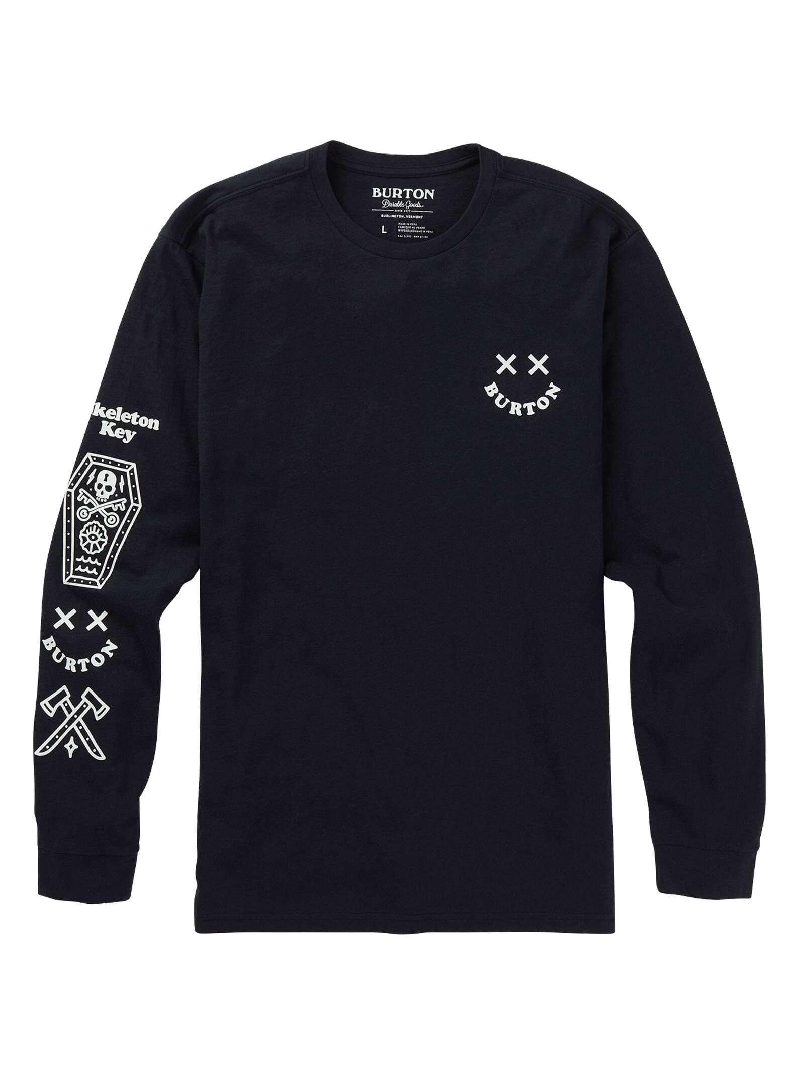 Burton – T-shirt à manches longues Skeleton Key, True Black, XXL