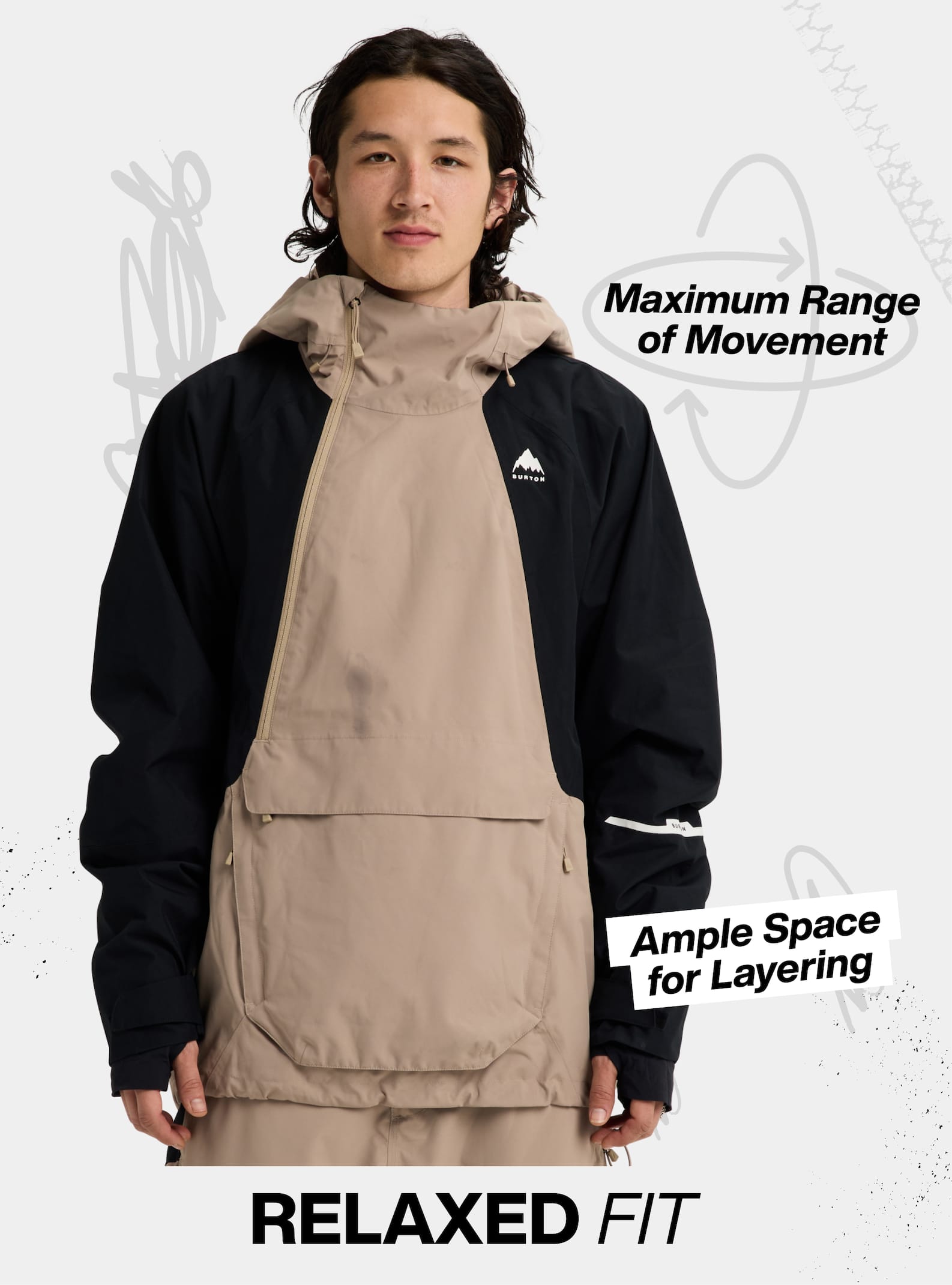 Men's Burton Reserve 2L Relaxed Anorak Jacket | Burton.com Winter