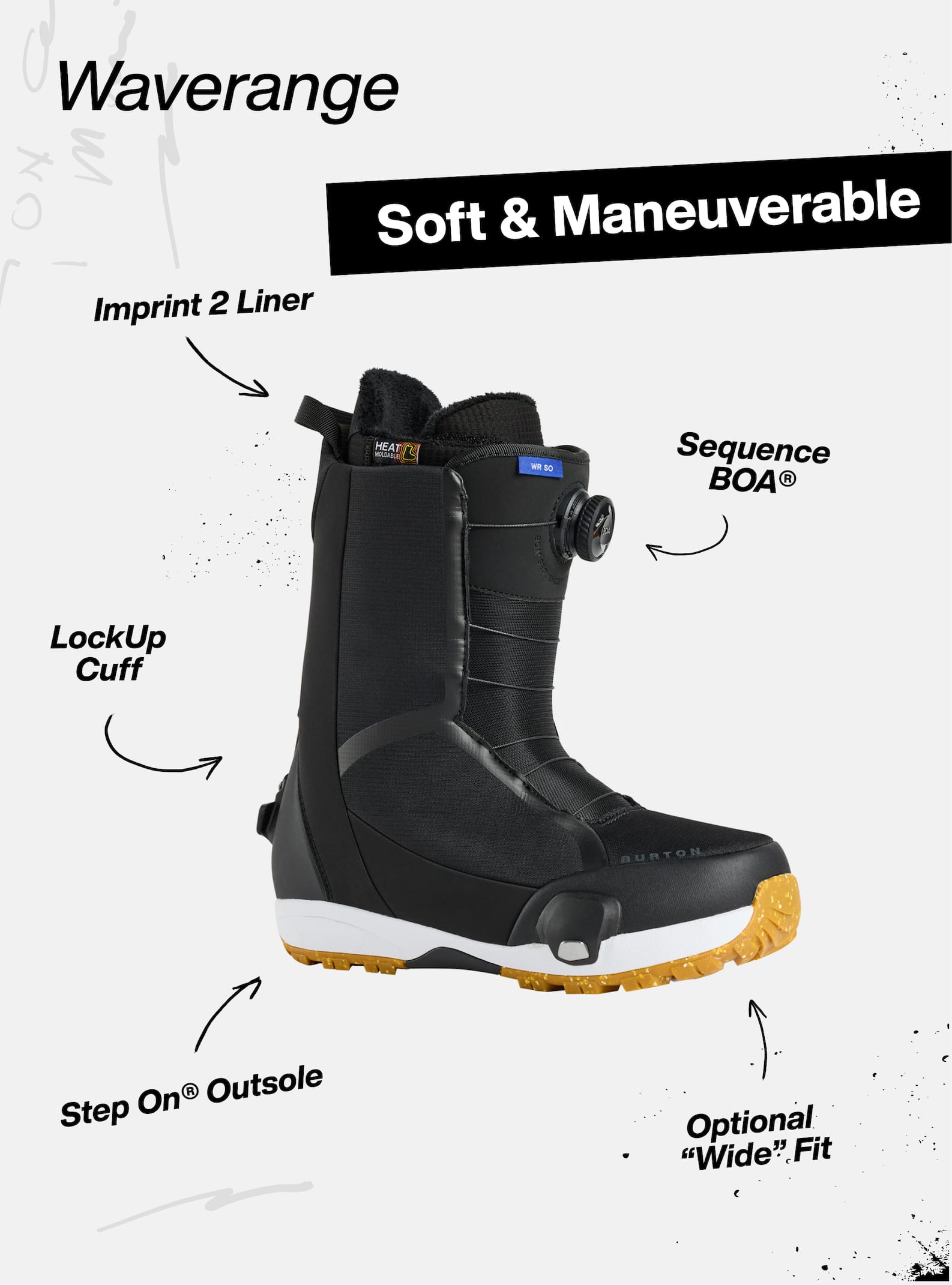 Men's Burton Waverange Step On® Snowboard Boots | Burton.com