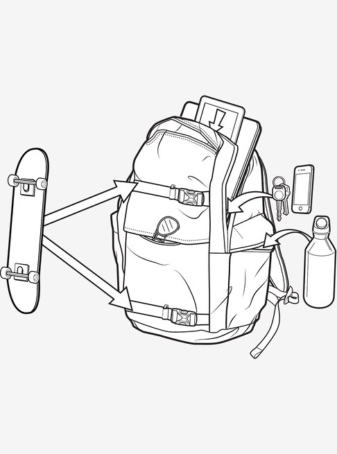 Burton Kilo Backpack shown in Tropical Print