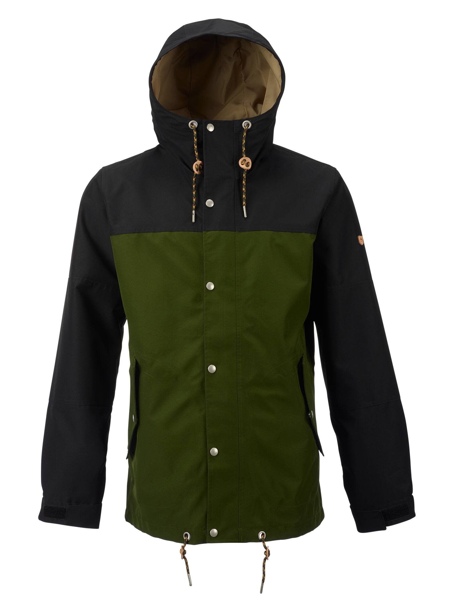 Burton - Veste imperméable Notch, True Black / Rifle Green, L