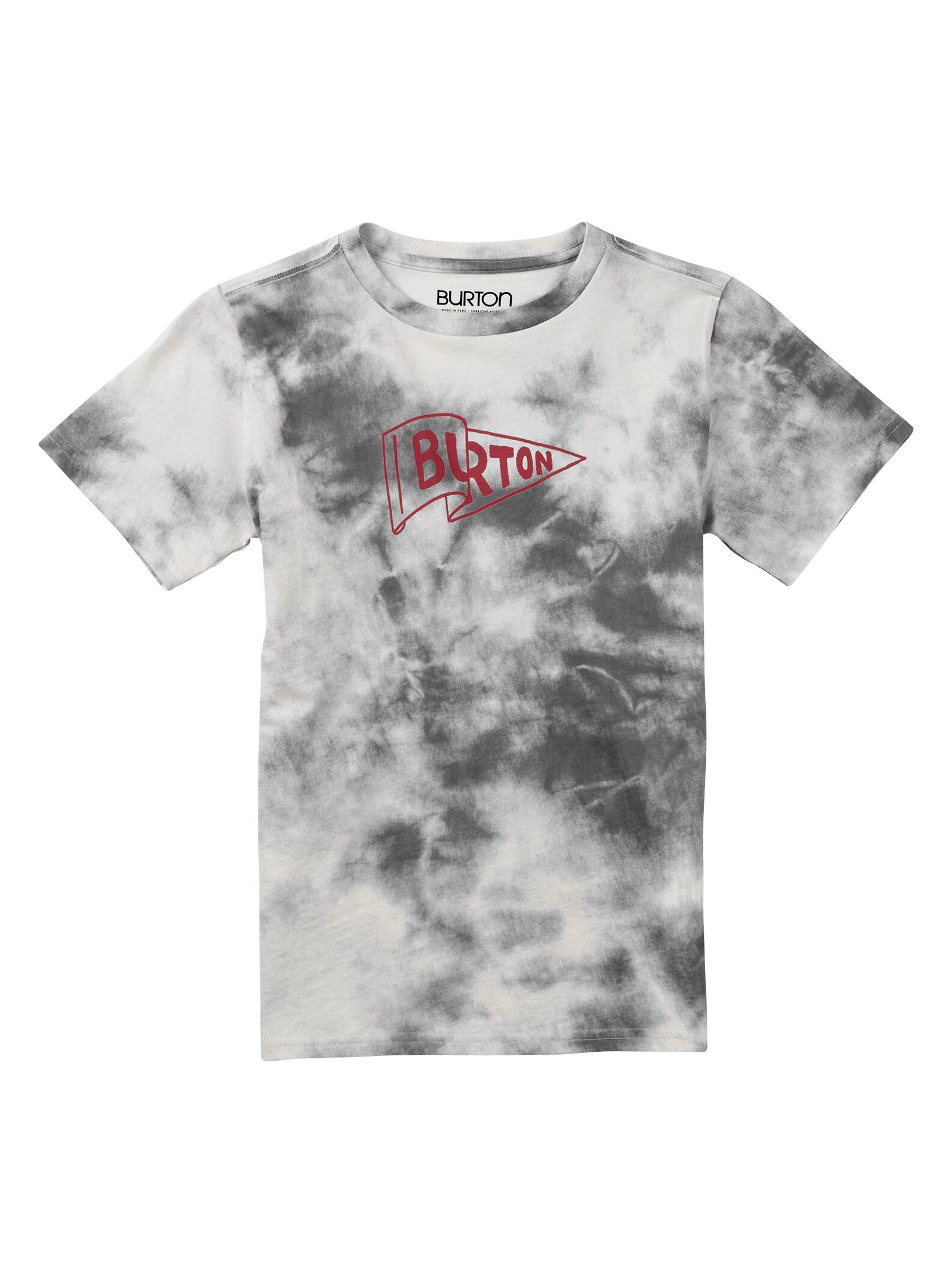 Burton Girls’ Pennant Short Sleeve T Shirt, True Black Tie Dye, M