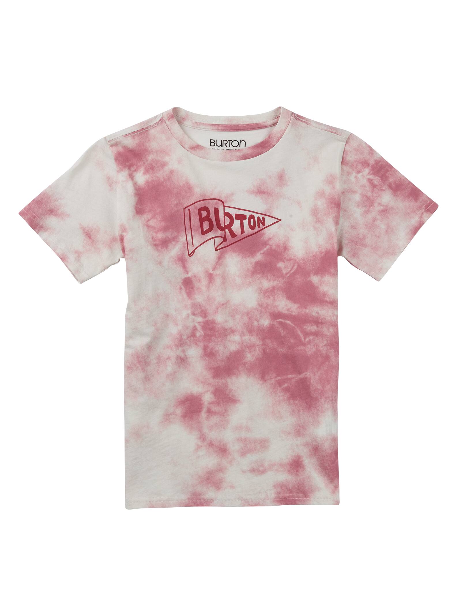 Burton Girls’ Pennant Short Sleeve T Shirt, Berry Tie Dye, L