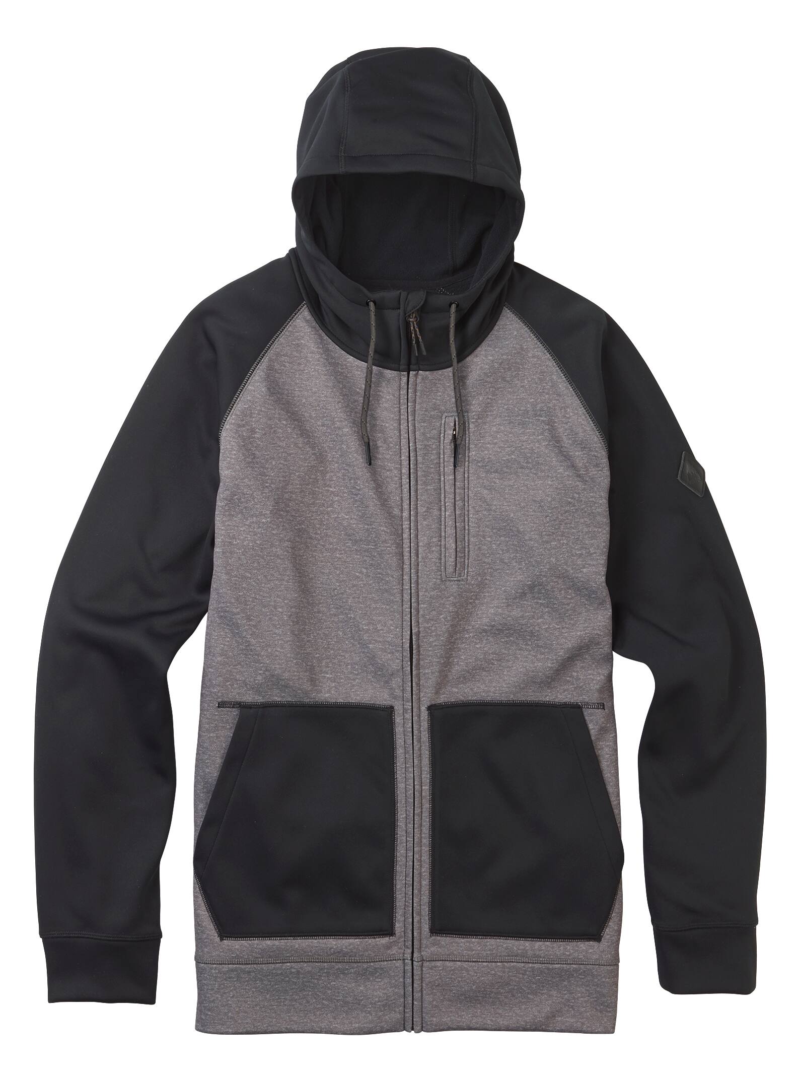 Burton - Sweat à capuche zippé à coutures collées Crown homme, Monument Heather, L