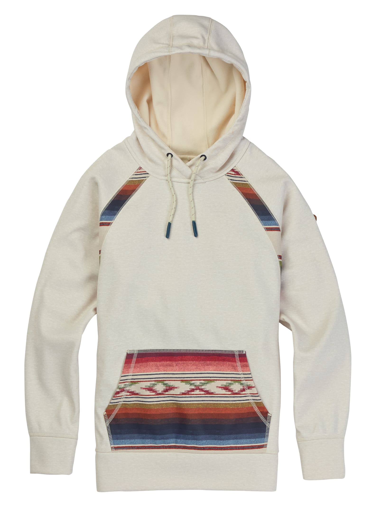 Burton - Sweat à capuche et coutures collées Crown femme, Canvas Heather / Canvas Iris Stripe, L