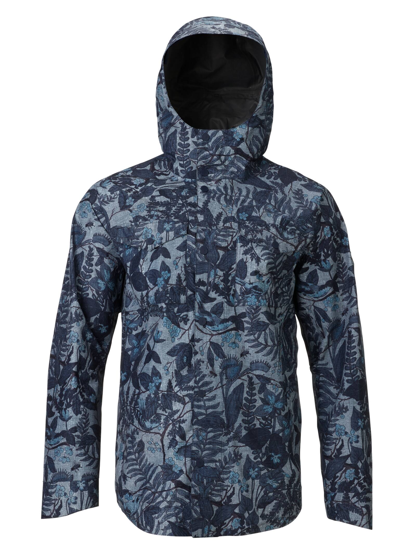 Burton - Veste chemise imperméable en GORE-TEX® Packrite homme, Mood Indigo Fern Canyon, XS