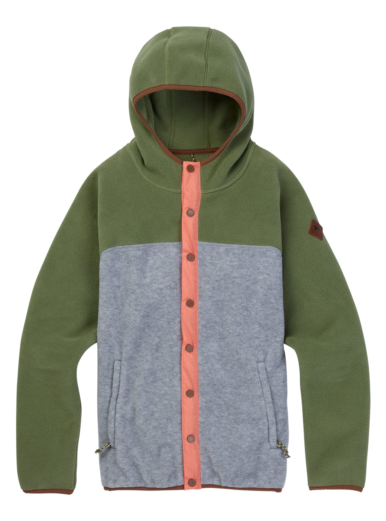 Burton - Veste en polaire Hearth à pressions femme, Clover / Gray Heather, L