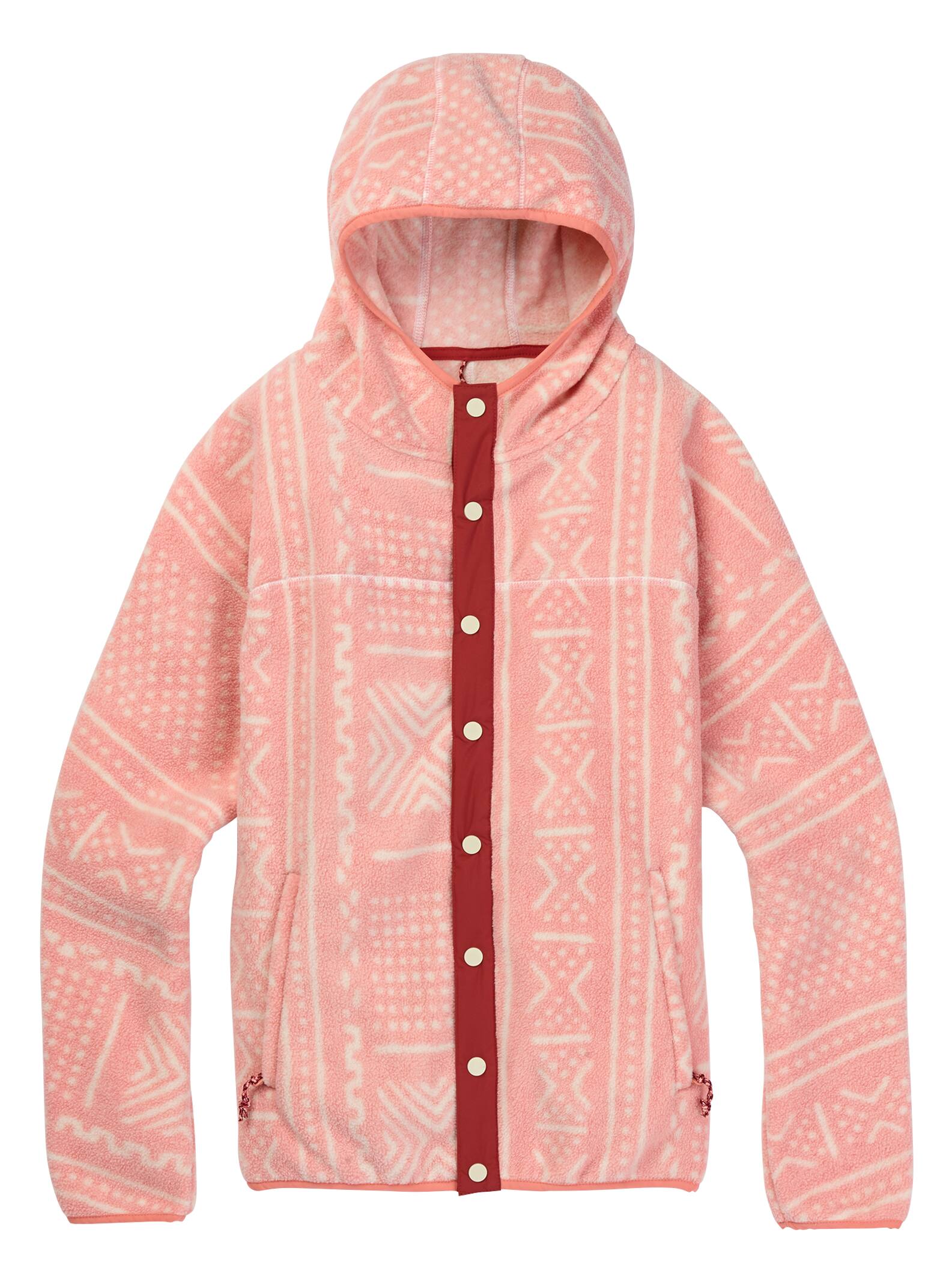 Burton - Veste en polaire Hearth à pressions femme, Rose Quartz Bambara, M