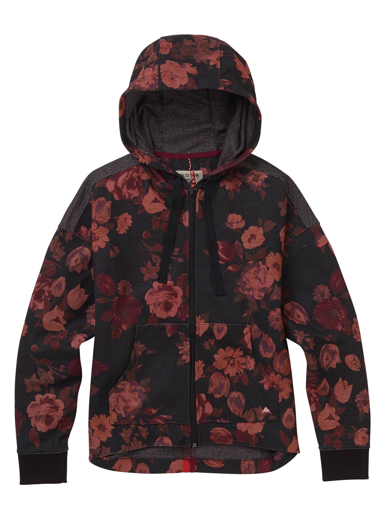 Burton - Sweat à capuche zippé Luxemore femme, True Black Heather Wildflowers, M
