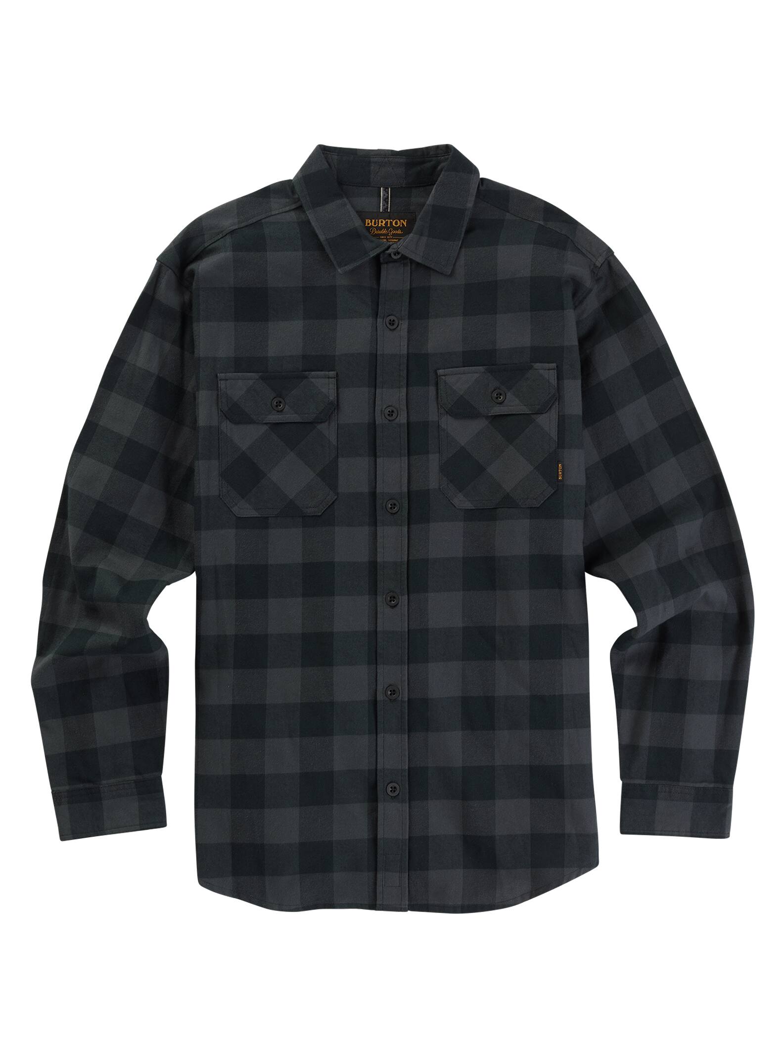 Burton - Chemise en flanelle Brighton homme, True Black Heather Buffalo Plaid, S