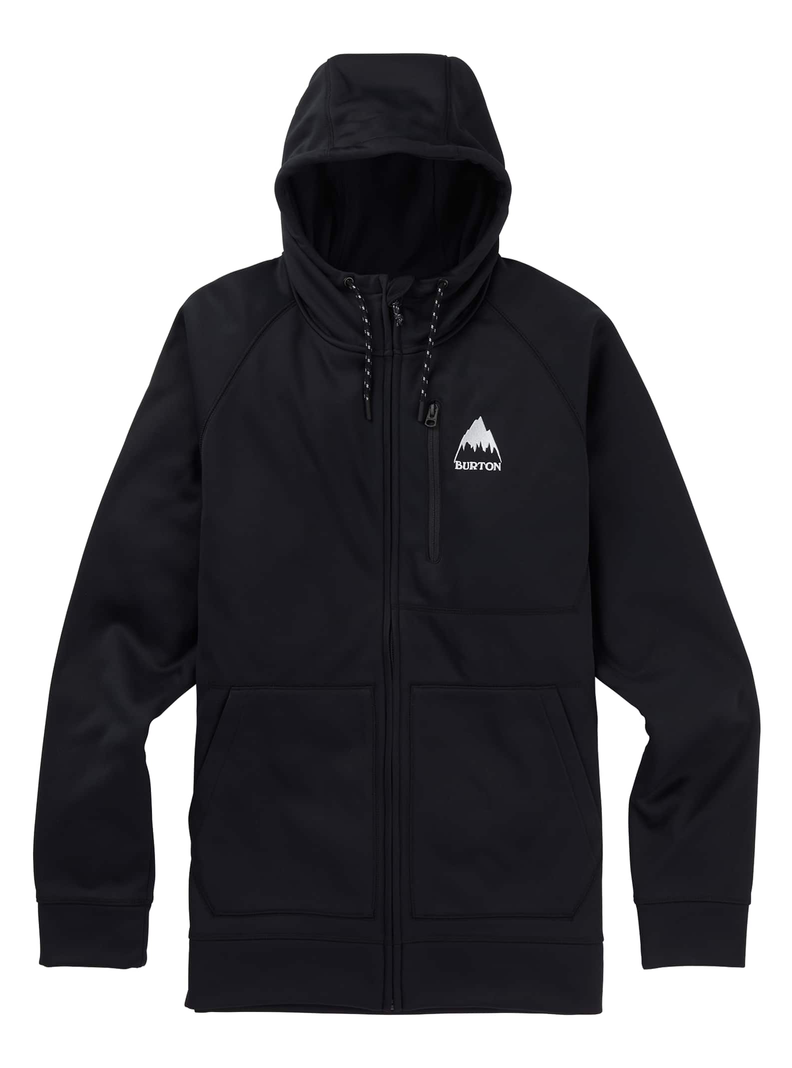 Burton - Sweat à capuche zippé à coutures collées Crown homme, True Black, L