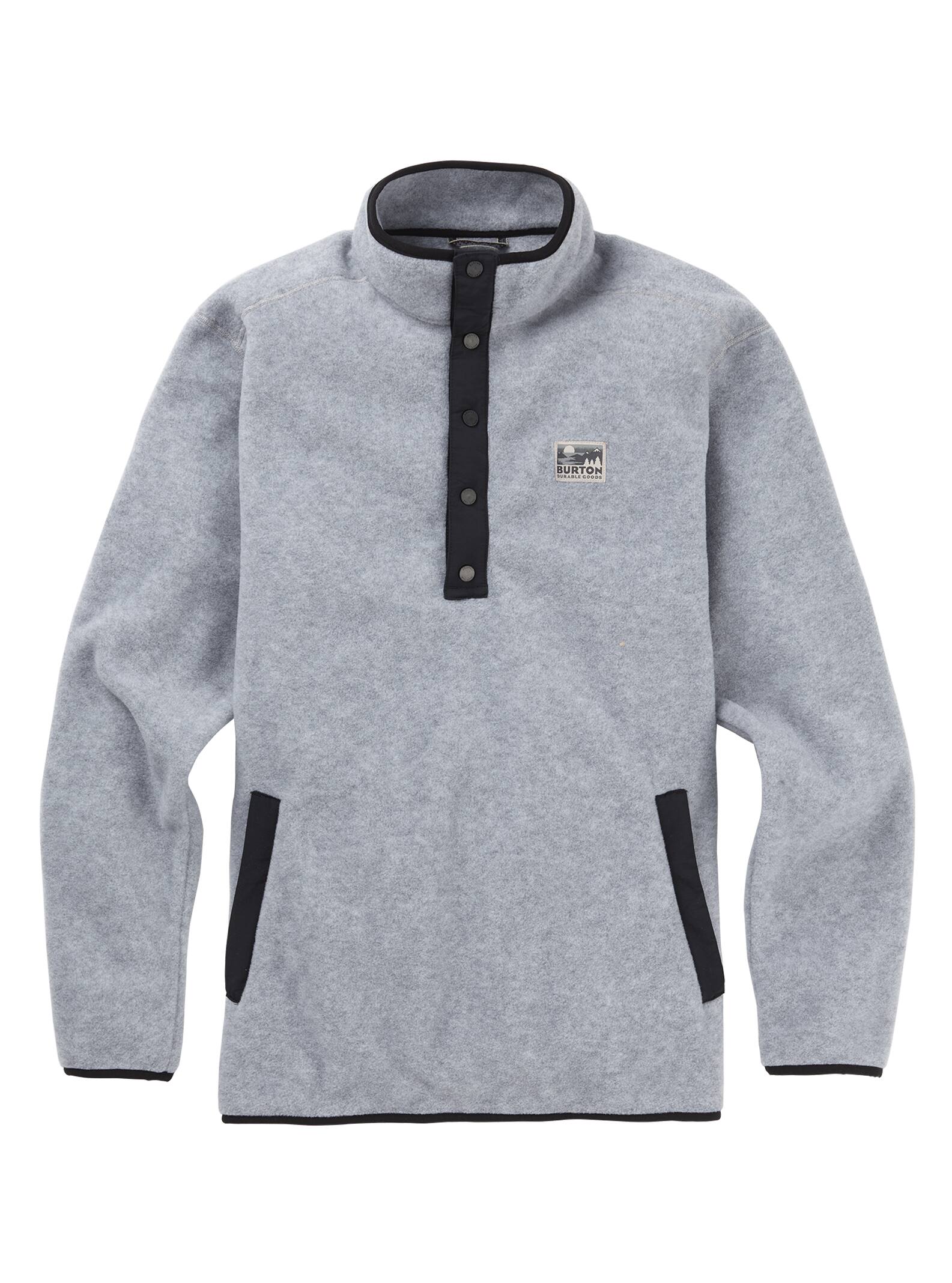 Burton - Sweat en polaire Hearth homme, Gray Heather, M