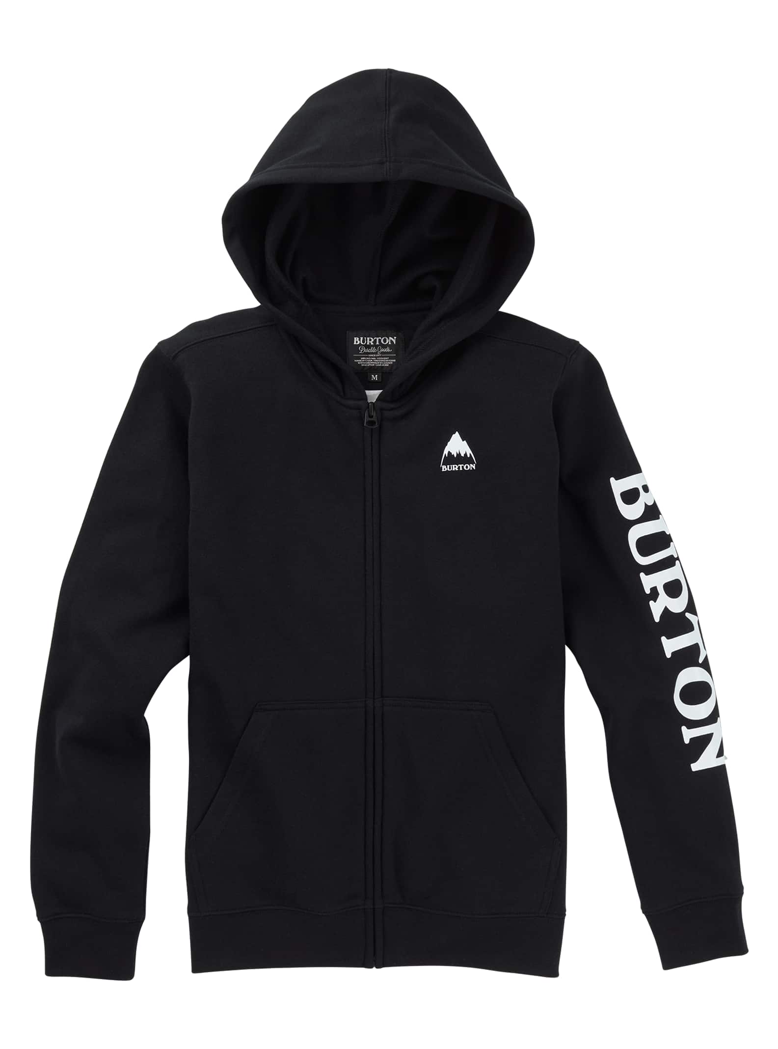 Burton - Sweat à capuche zippé Recycled Elite enfant, True Black, S