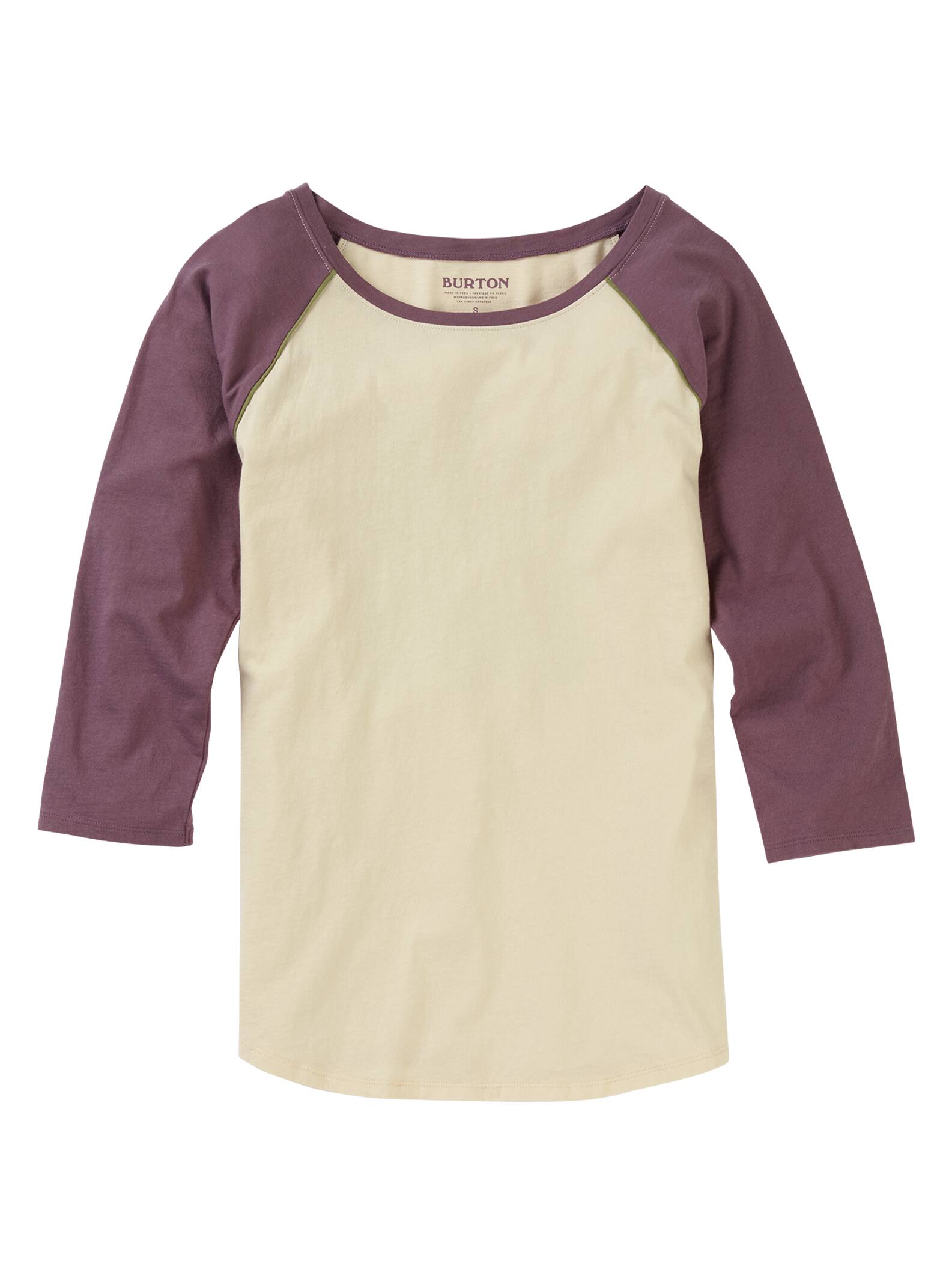 Burton - T-shirt à manches raglan Caratunk femme, Creme Brulee, M
