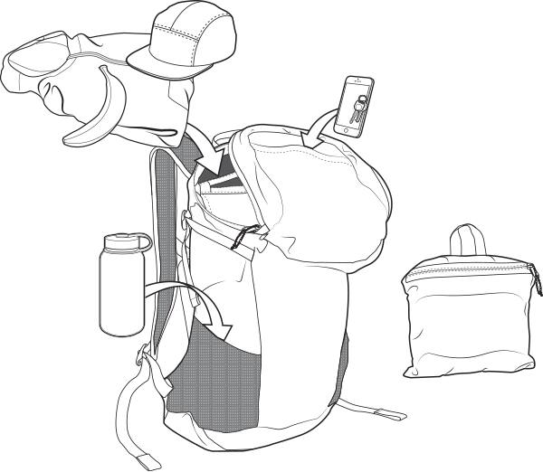 burton skyward packable 25l backpack